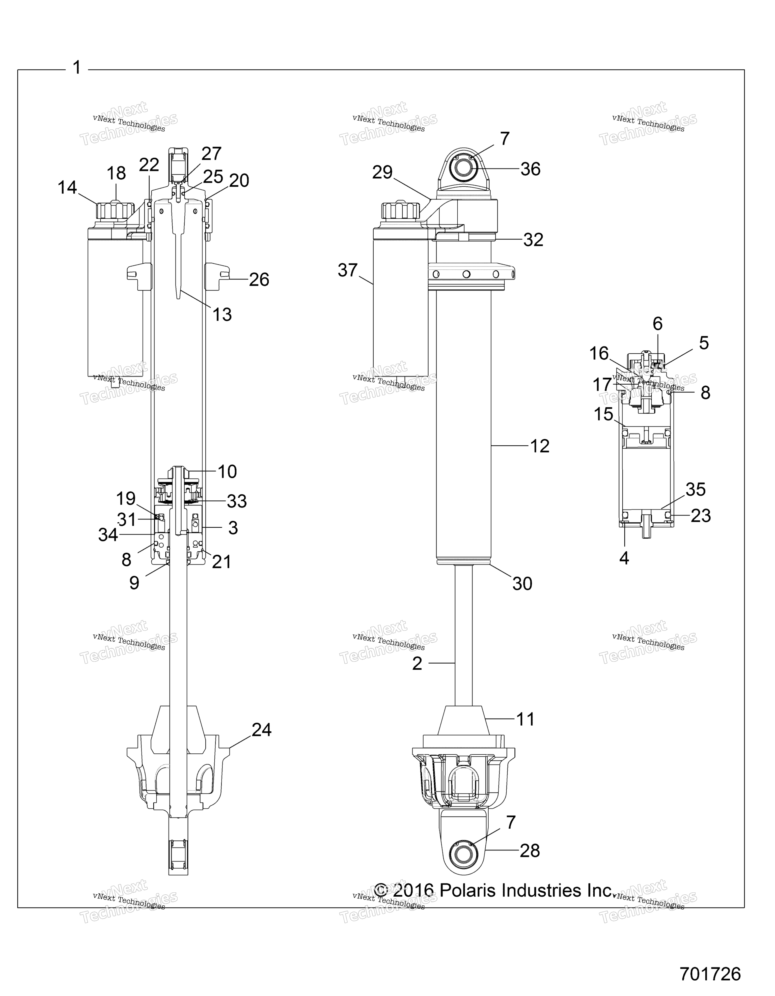 Подвеска, передний амортизатор Internals
