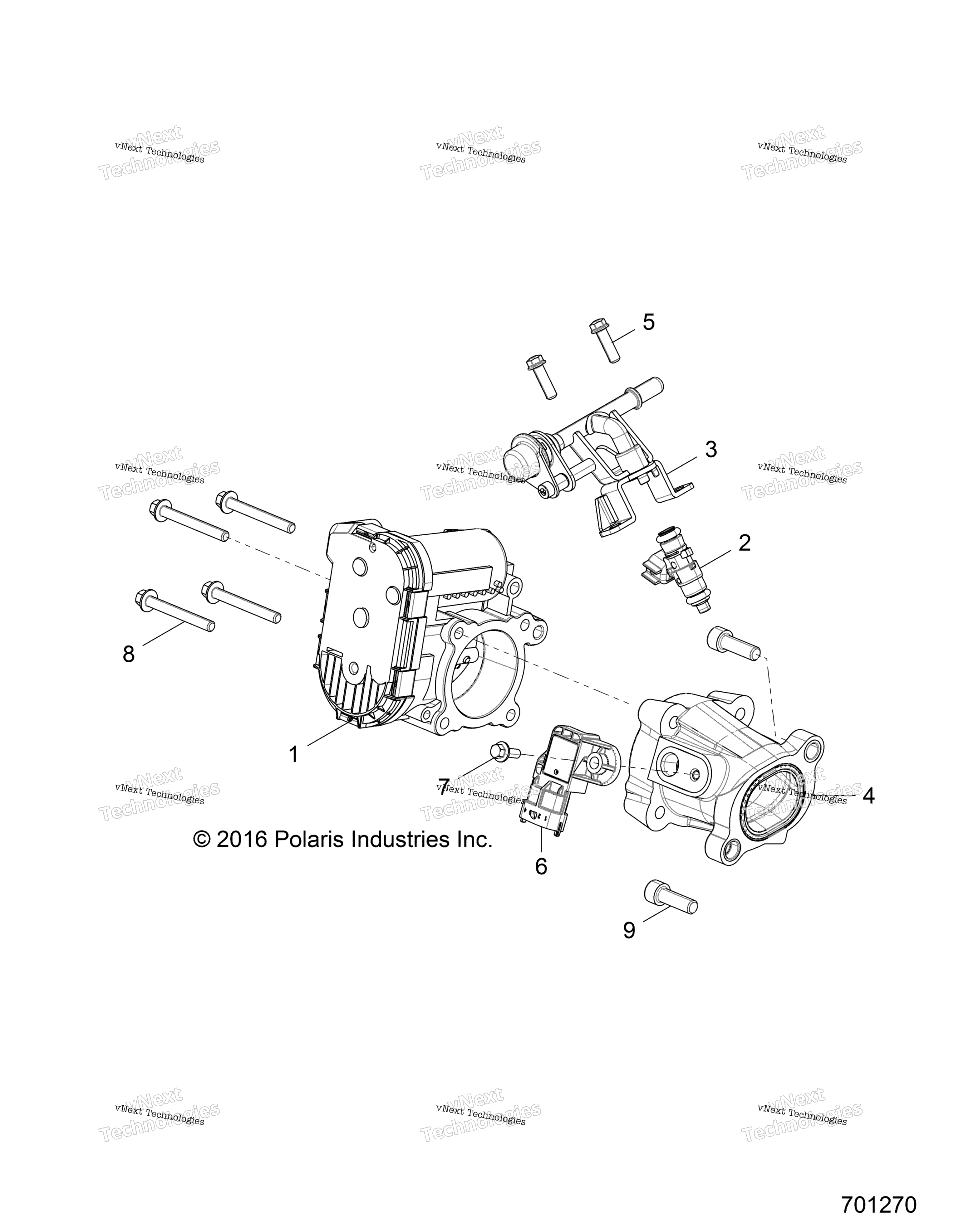Двигатель, дроссельный узел And Fuel Rail
