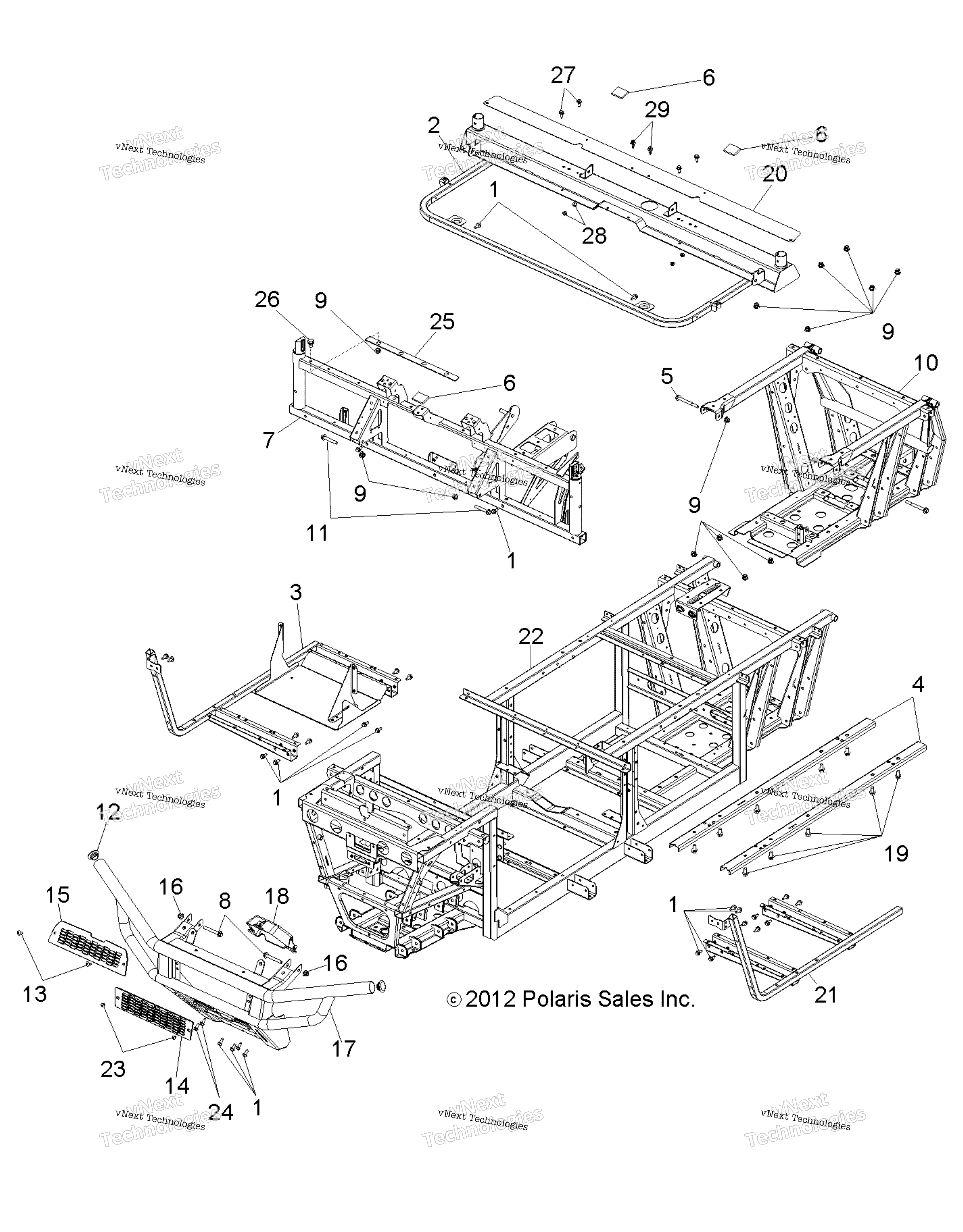Chassis, рама & передний Bumper