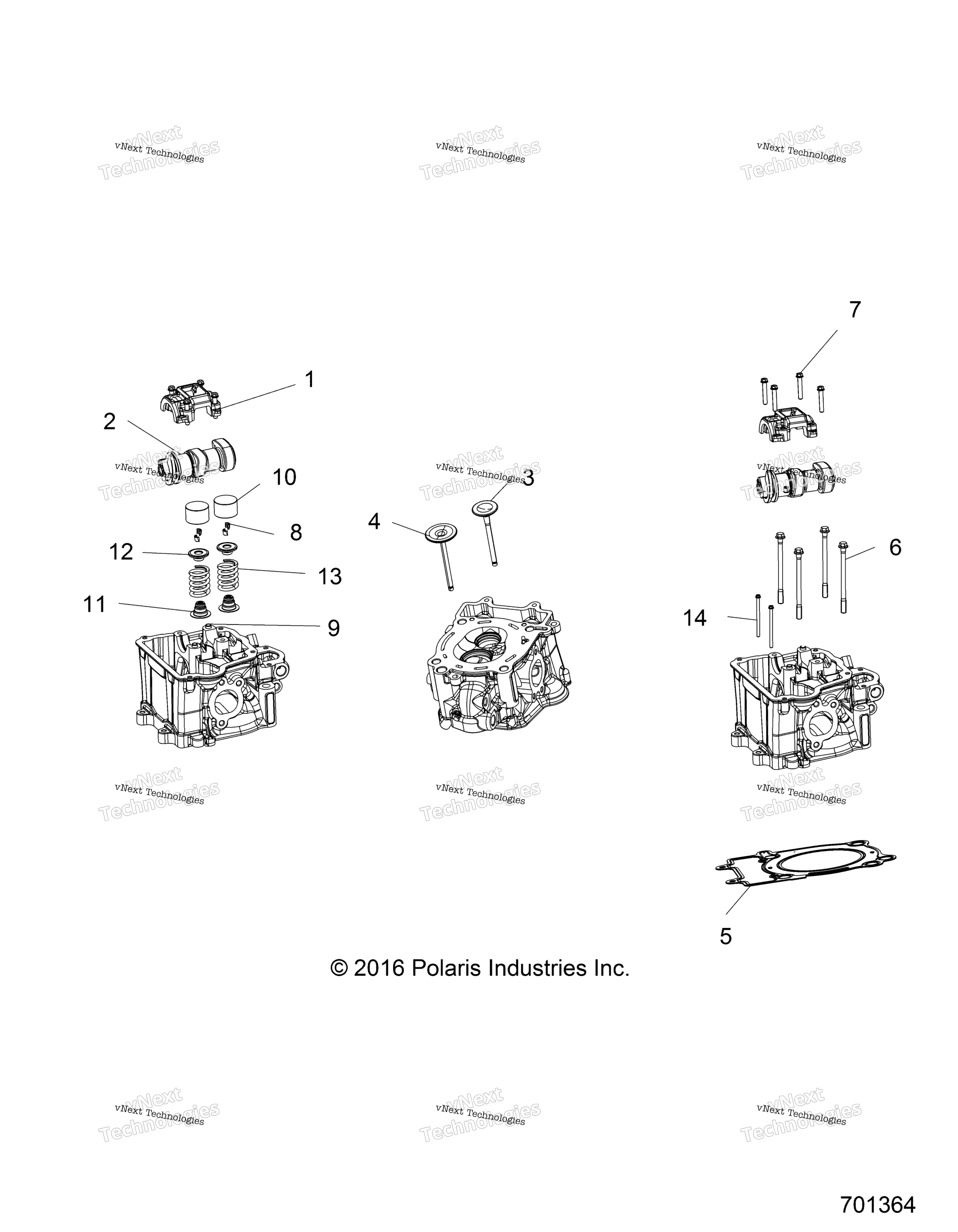 Двигатель, цилиндр Head, Cams & Valves