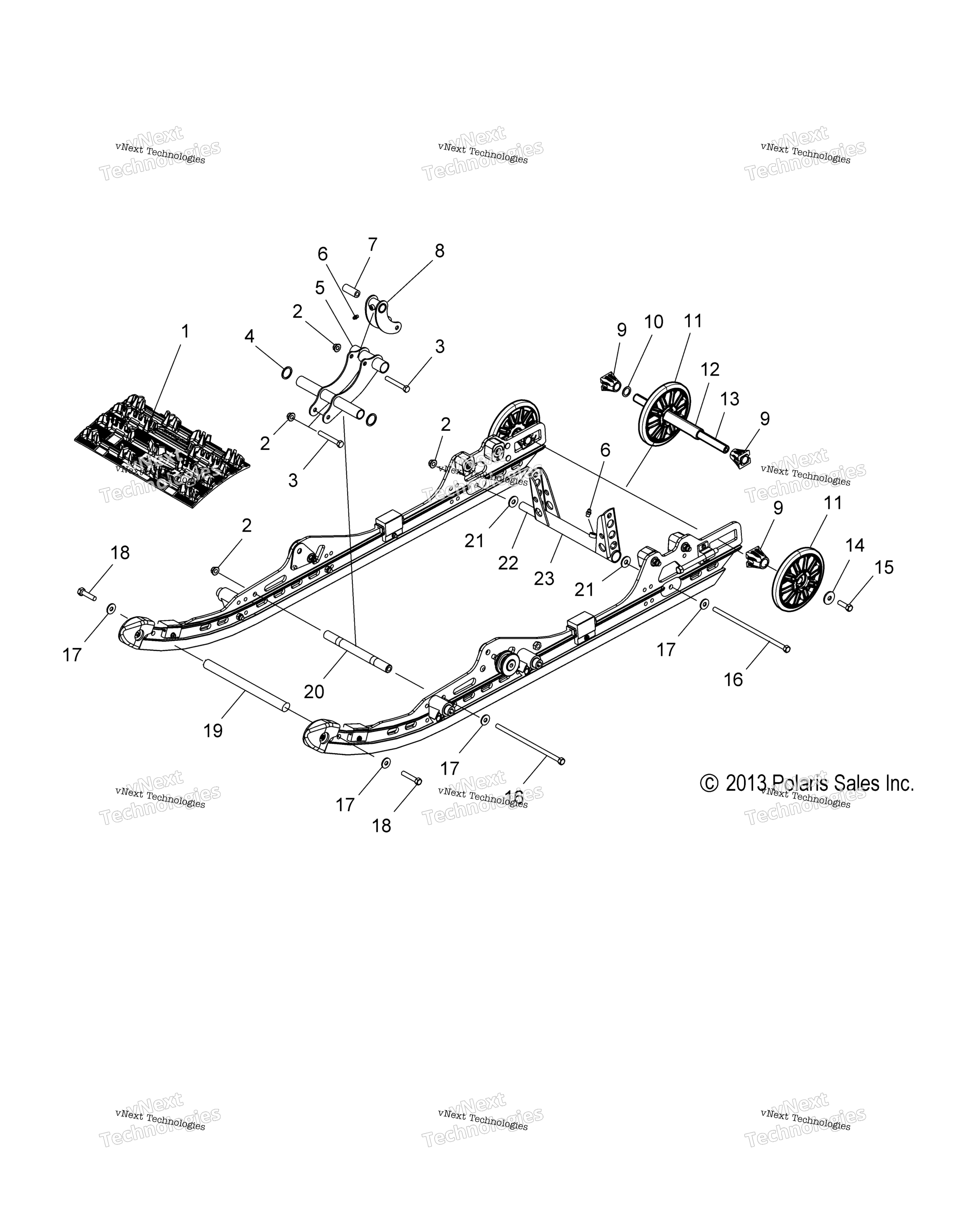 Подвеска, задняя & Track S18cbb6gs (49Snowsusprr15indysp)