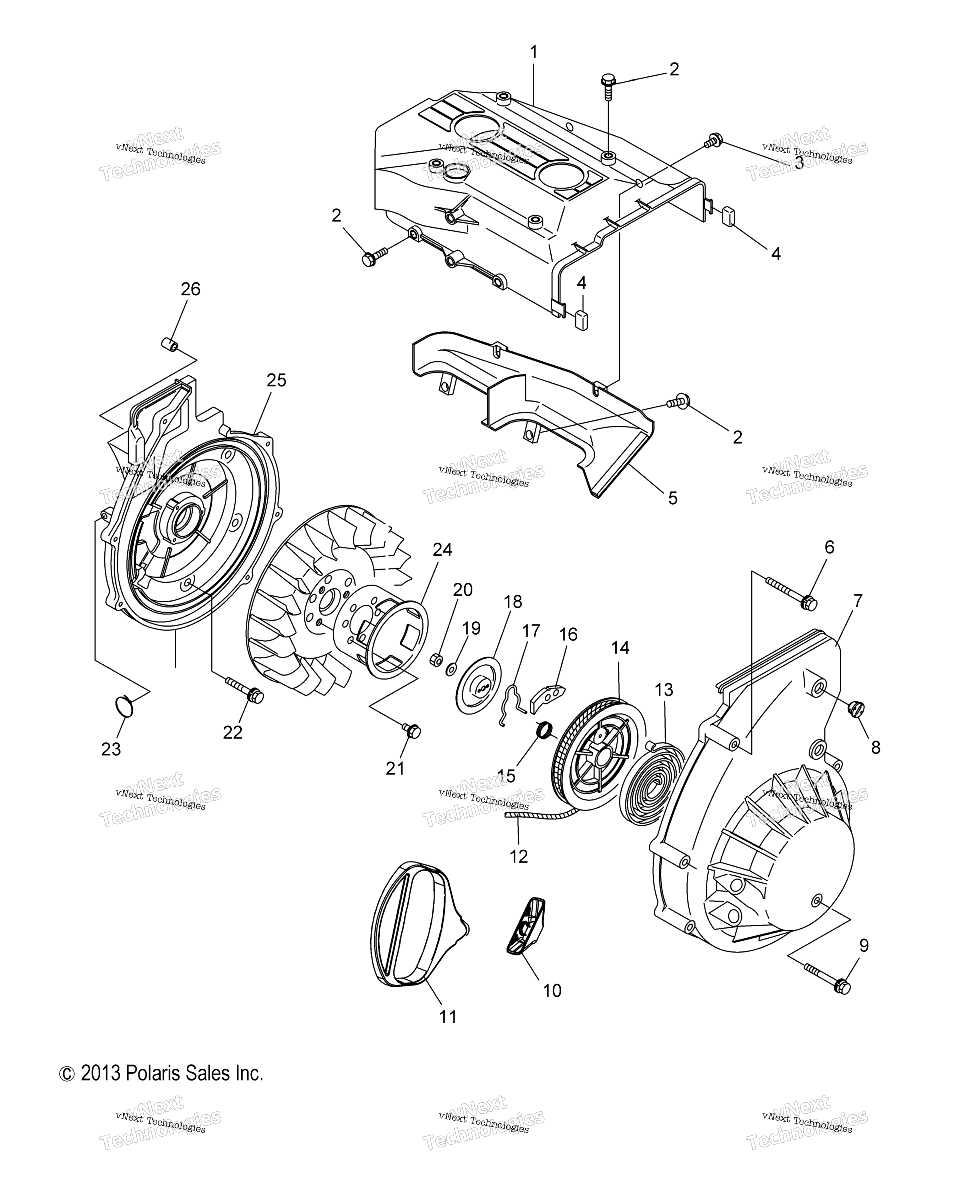Engine, Blower Housing & Recoil стартер All Options