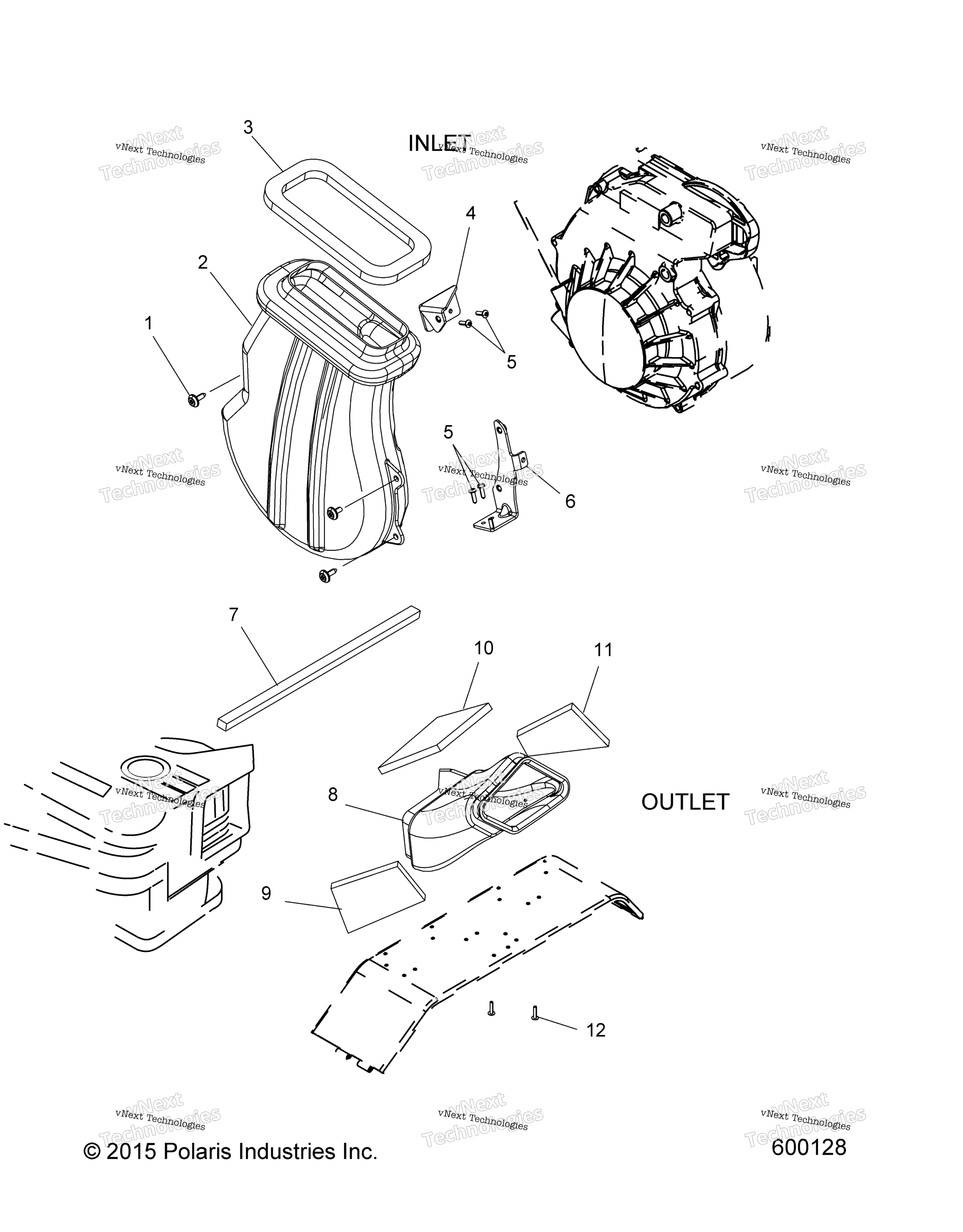 Engine, Воздушный впускной & Outlet Ducts