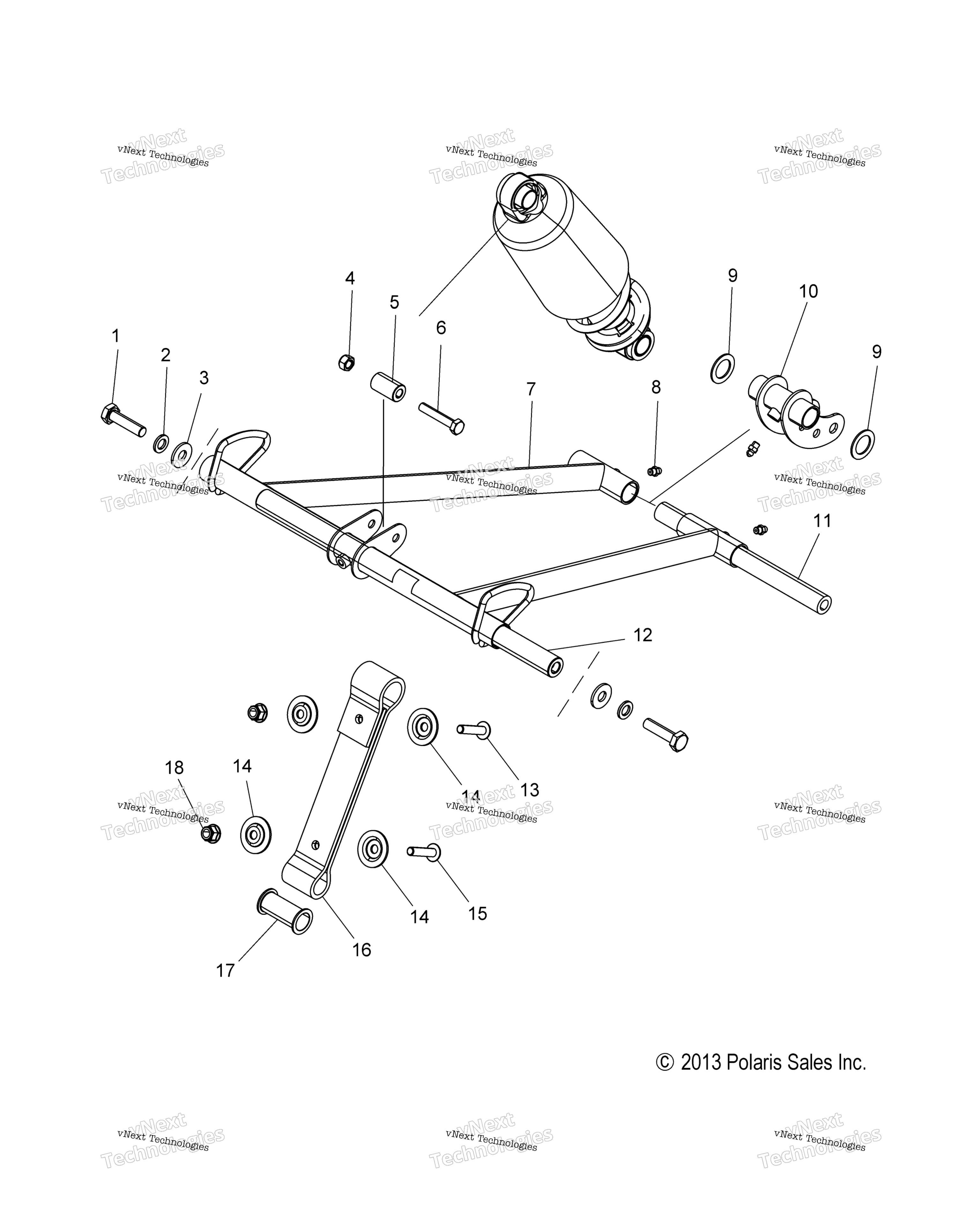 Suspension, Torque Arm, передний All Options