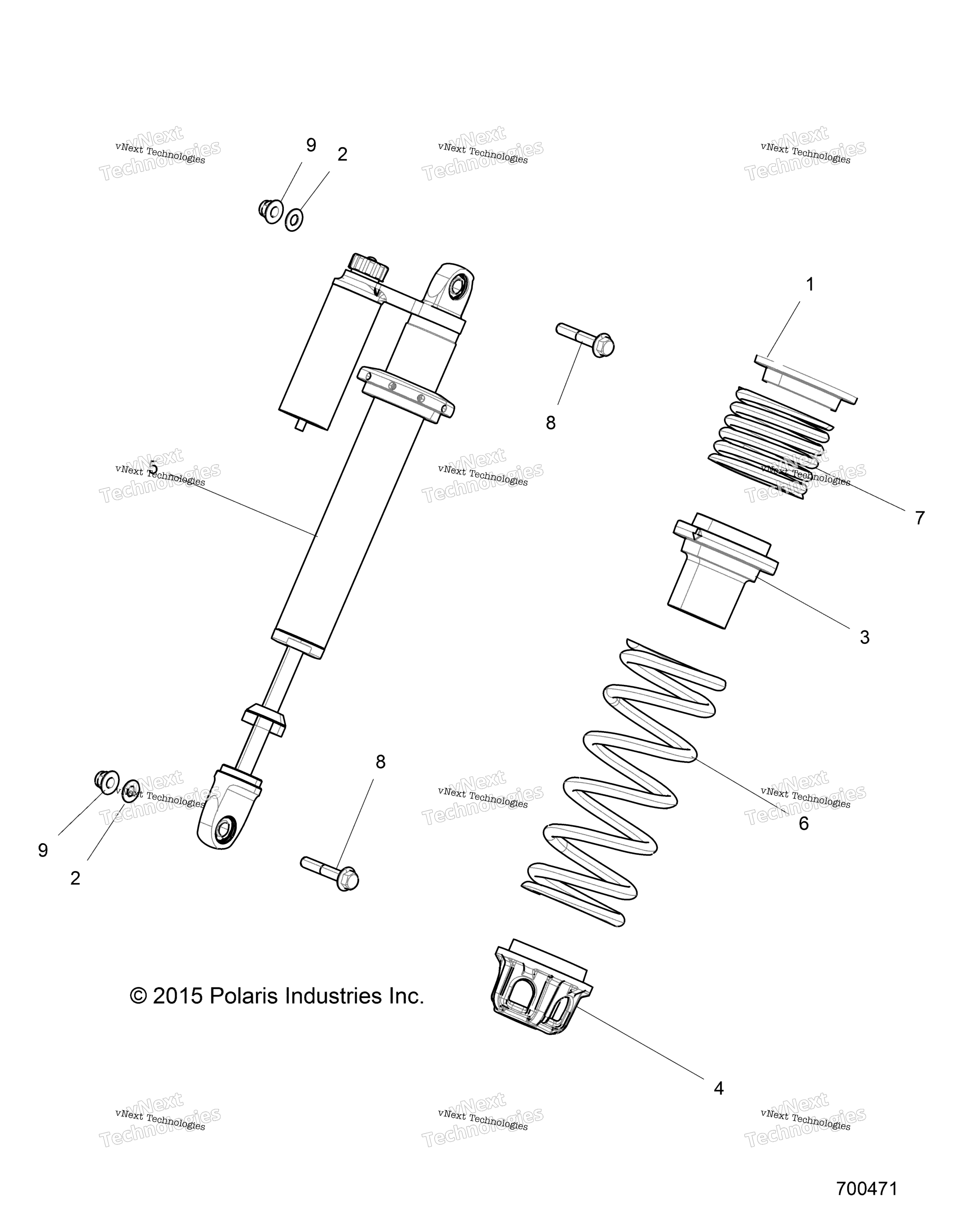 Подвеска, передний амортизатор Mounting