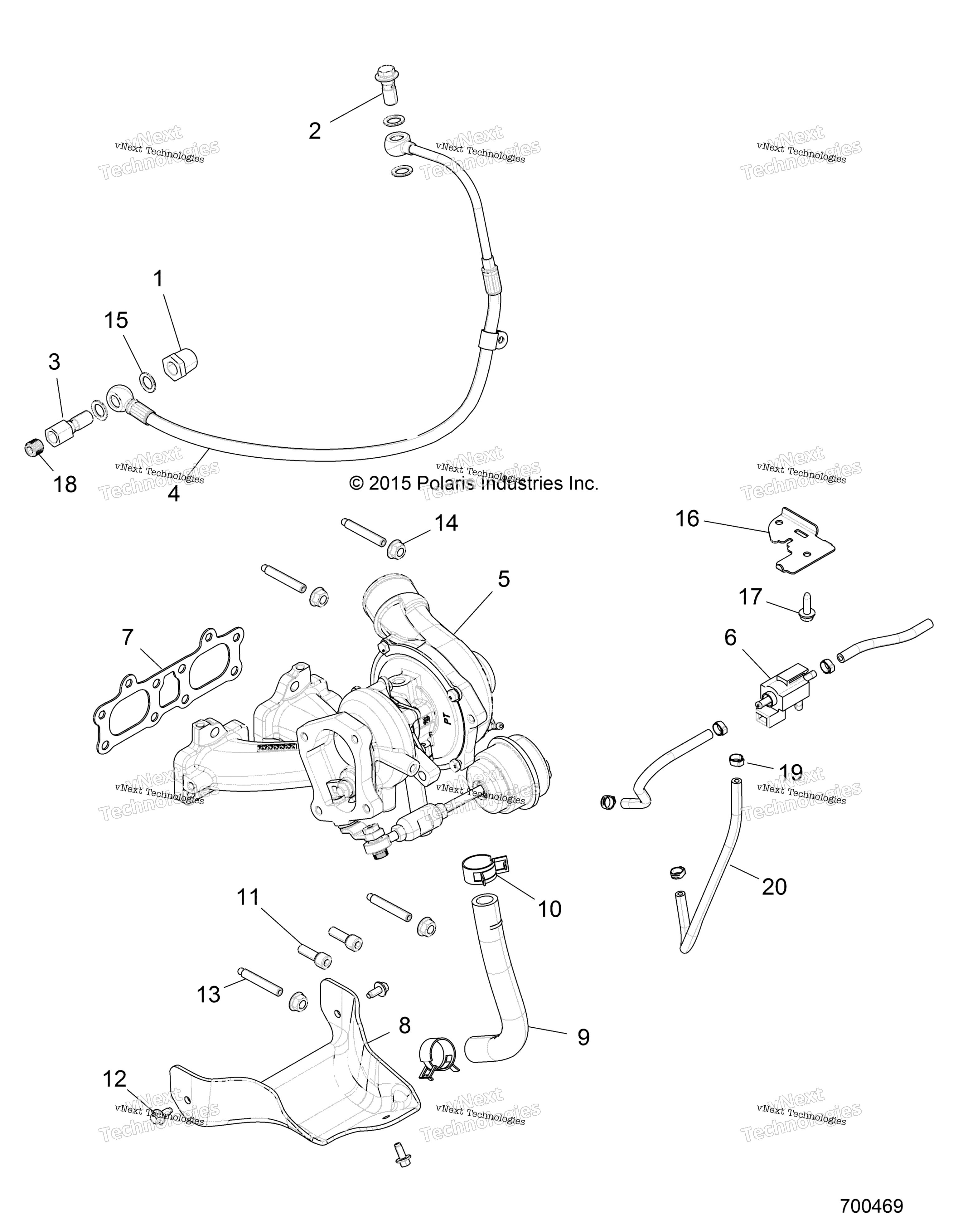 Engine, Turbo Charger крепление