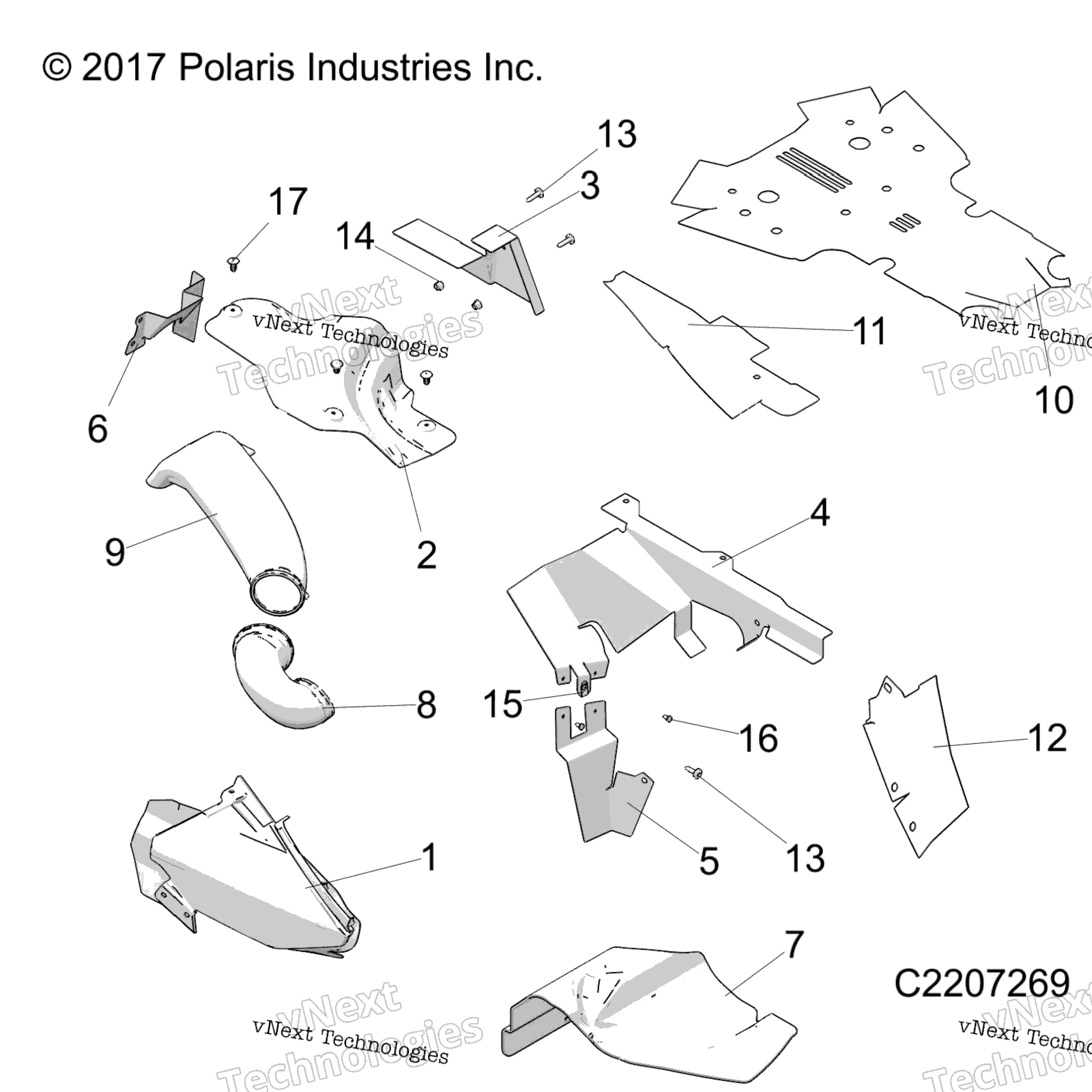 кузов Panels, Thermal Shields A1701d / E Applies To 20152016 Sportsman 1000 1Up Models After защитная Recall A1701d / E Has Been Completed Where Applicable