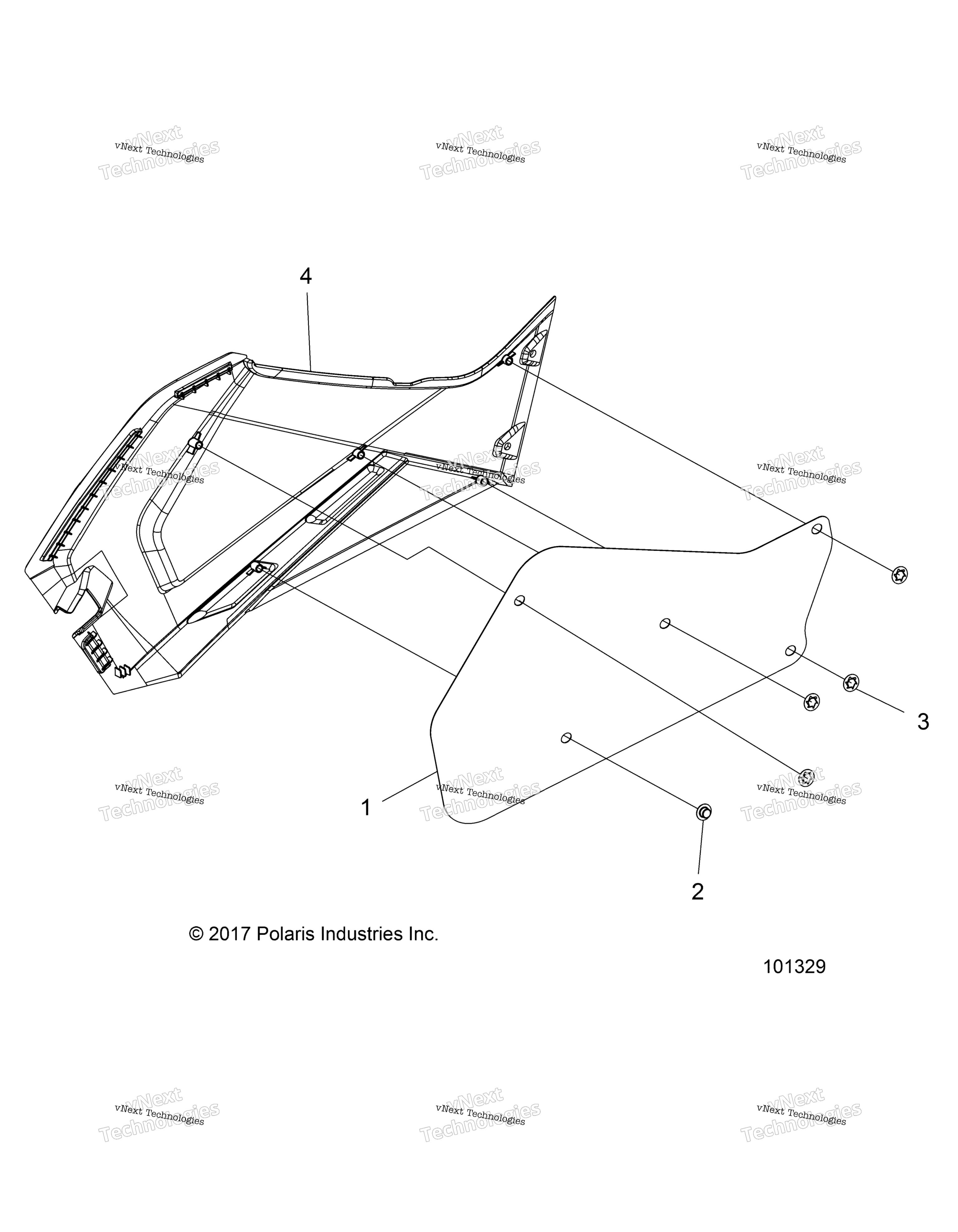 Body, Right Hand Side панель Heat Shield и Hardware 1 Up