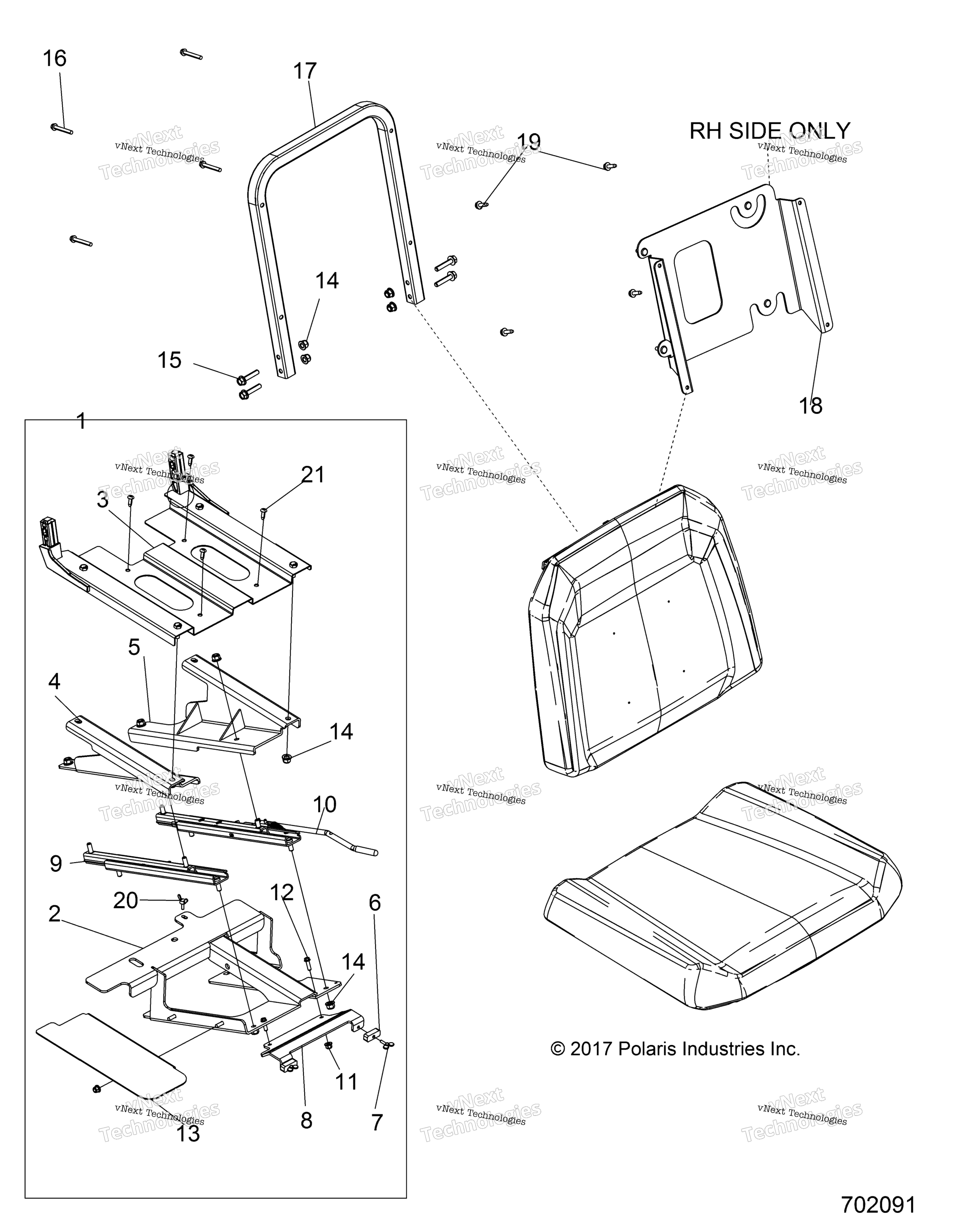 Body, слайдер Drivers сиденье R18rms57c1 / Cv / T57c1