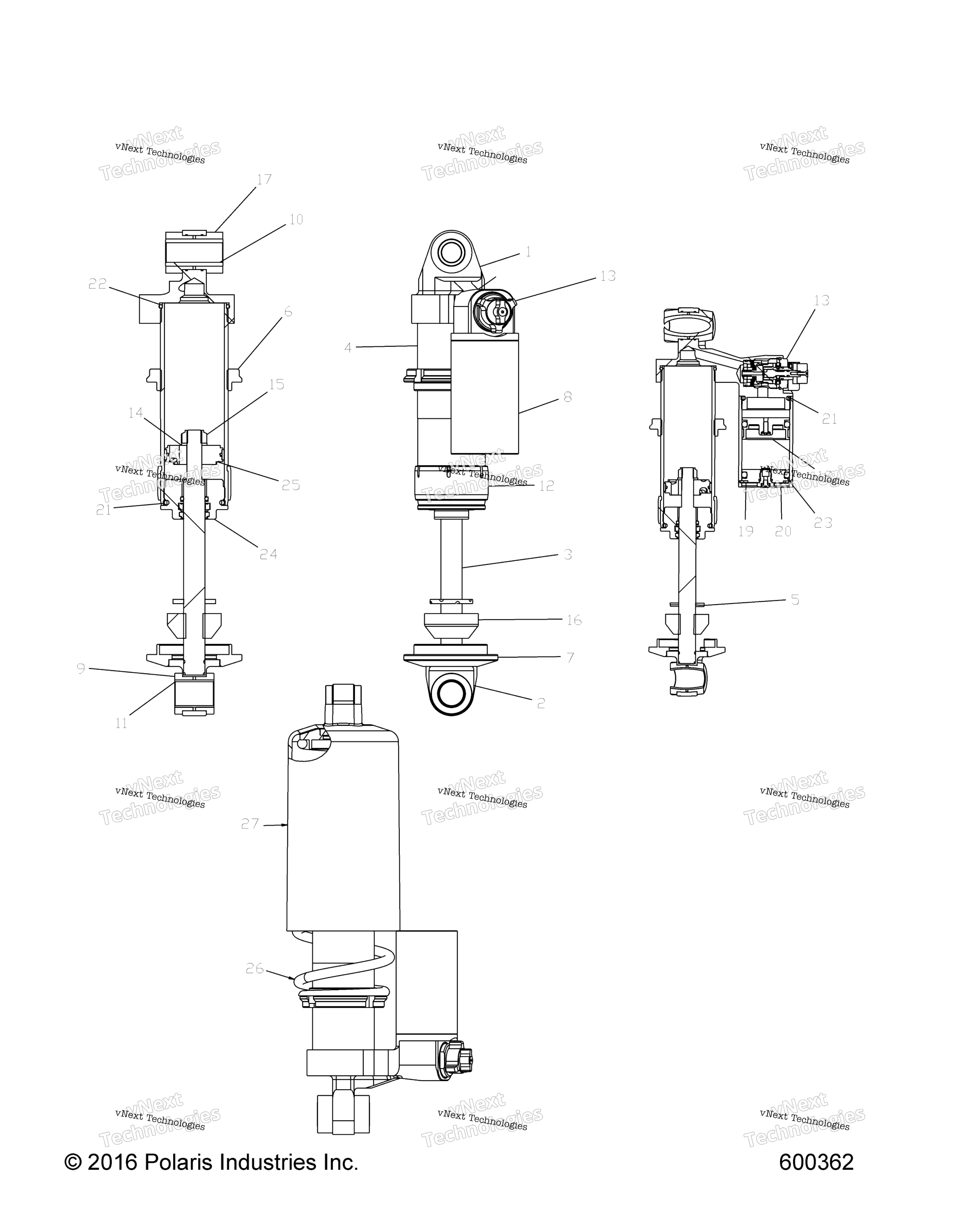 Suspension, Shock, передний Track (600362)