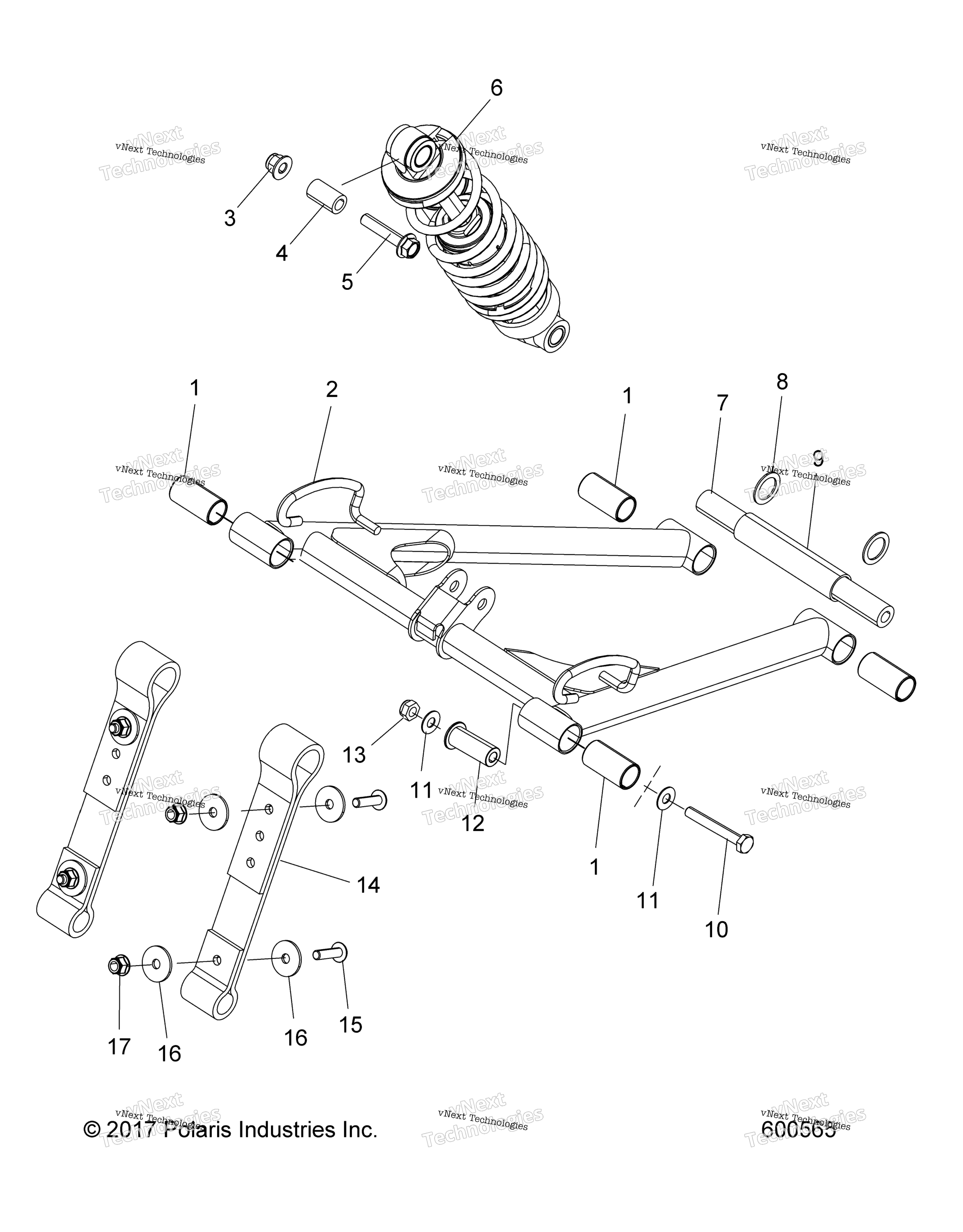 Suspension, Torque Arm, передний
