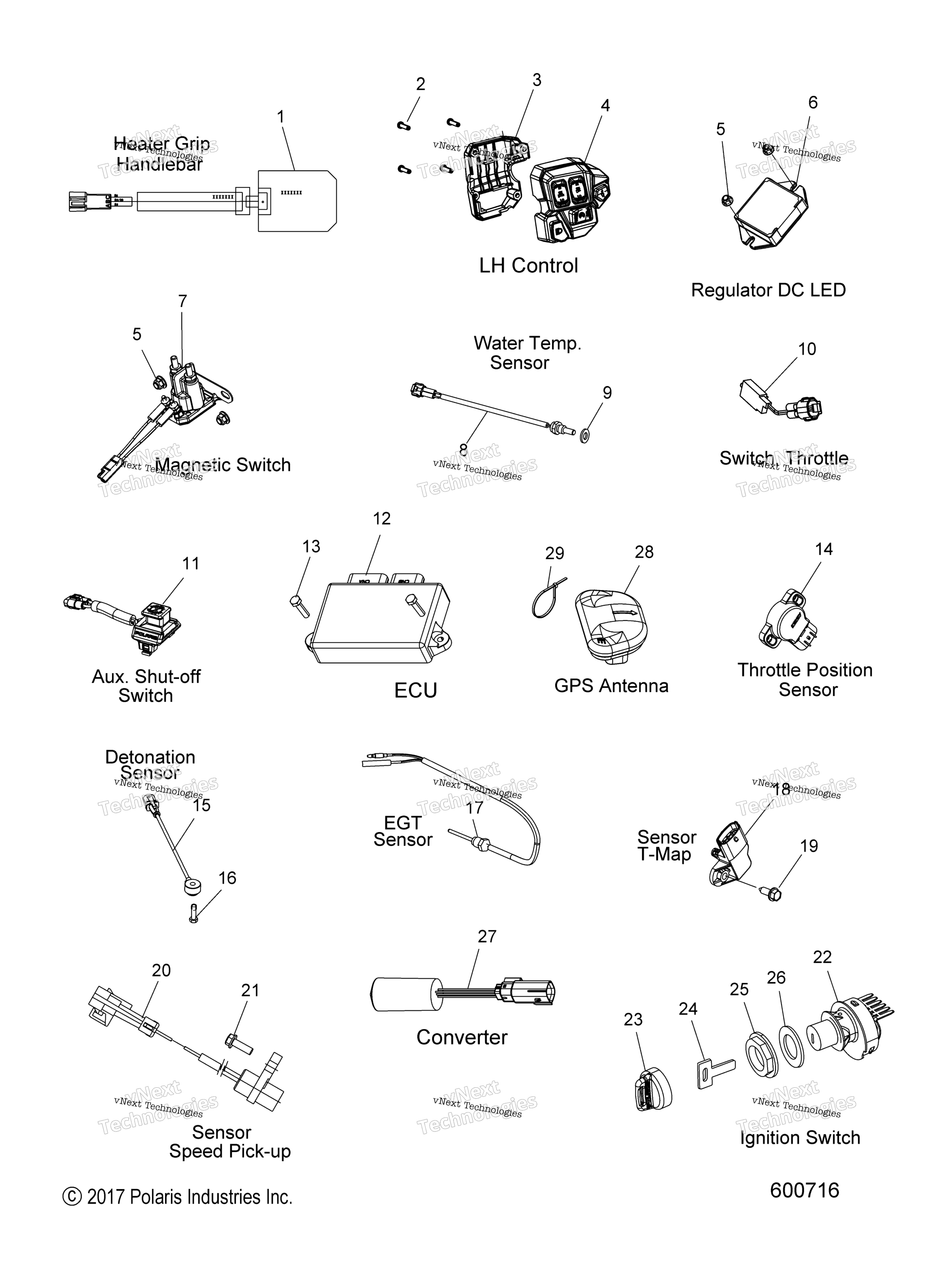 Electrical, Switches, Sensors & Components All опции