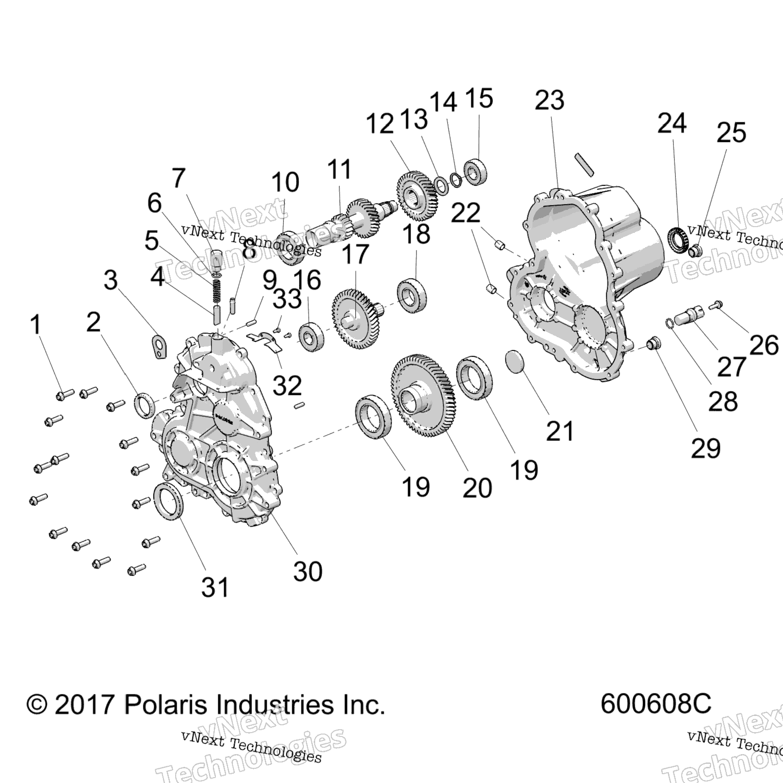 Привод Train, Gearcase Asm 1 All Options