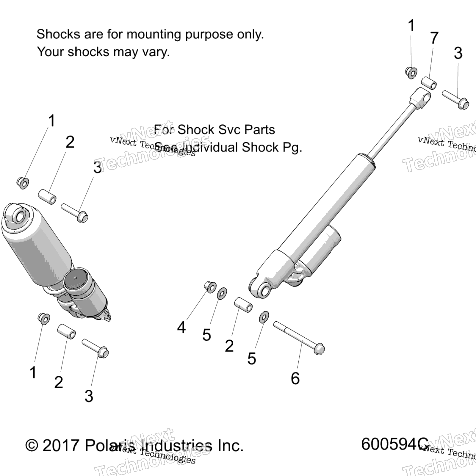 Подвеска, задняя Shocks Mntg. All Options
