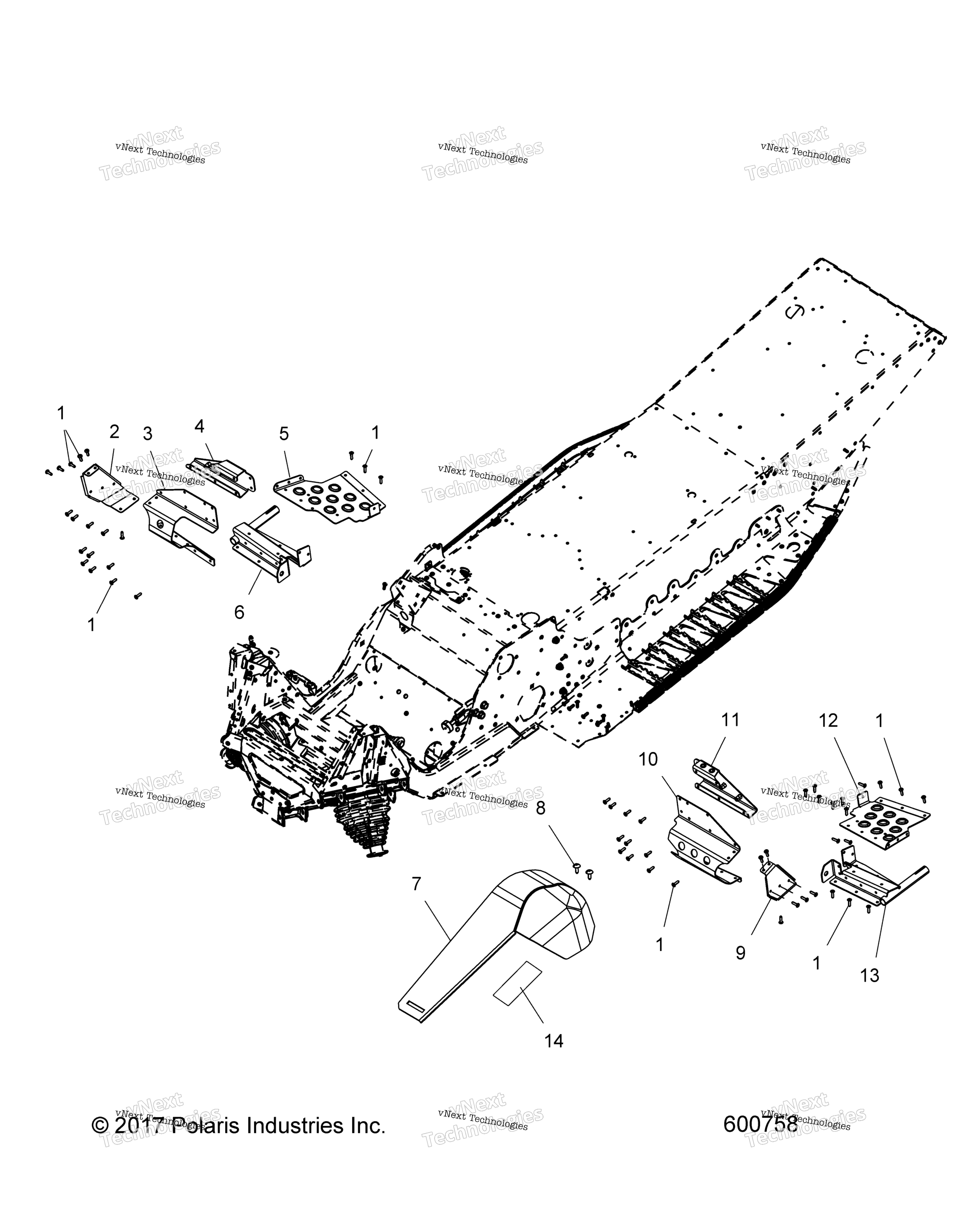 Chassis, Footrest & сцепление защита