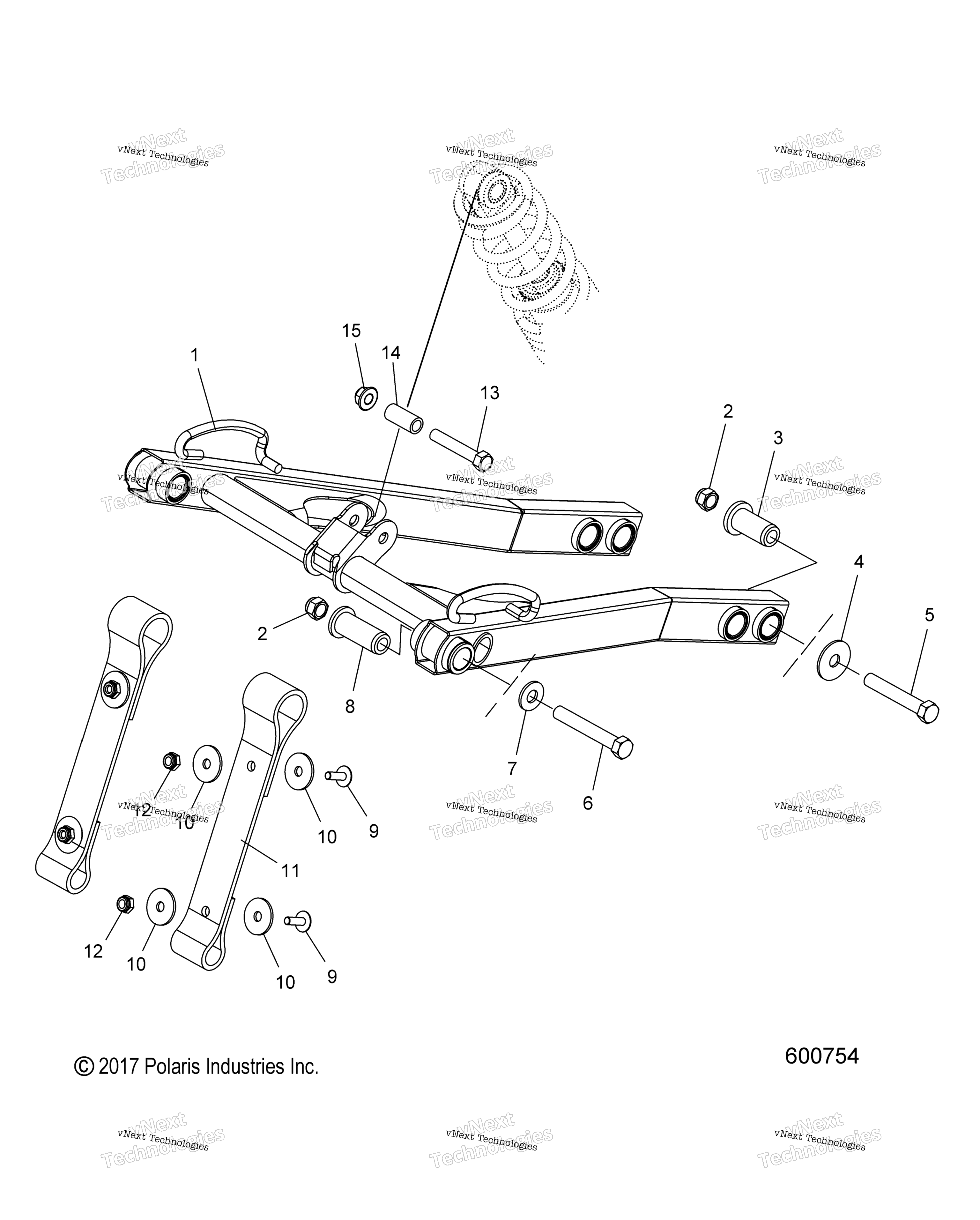 Suspension, Torque Arm, передний