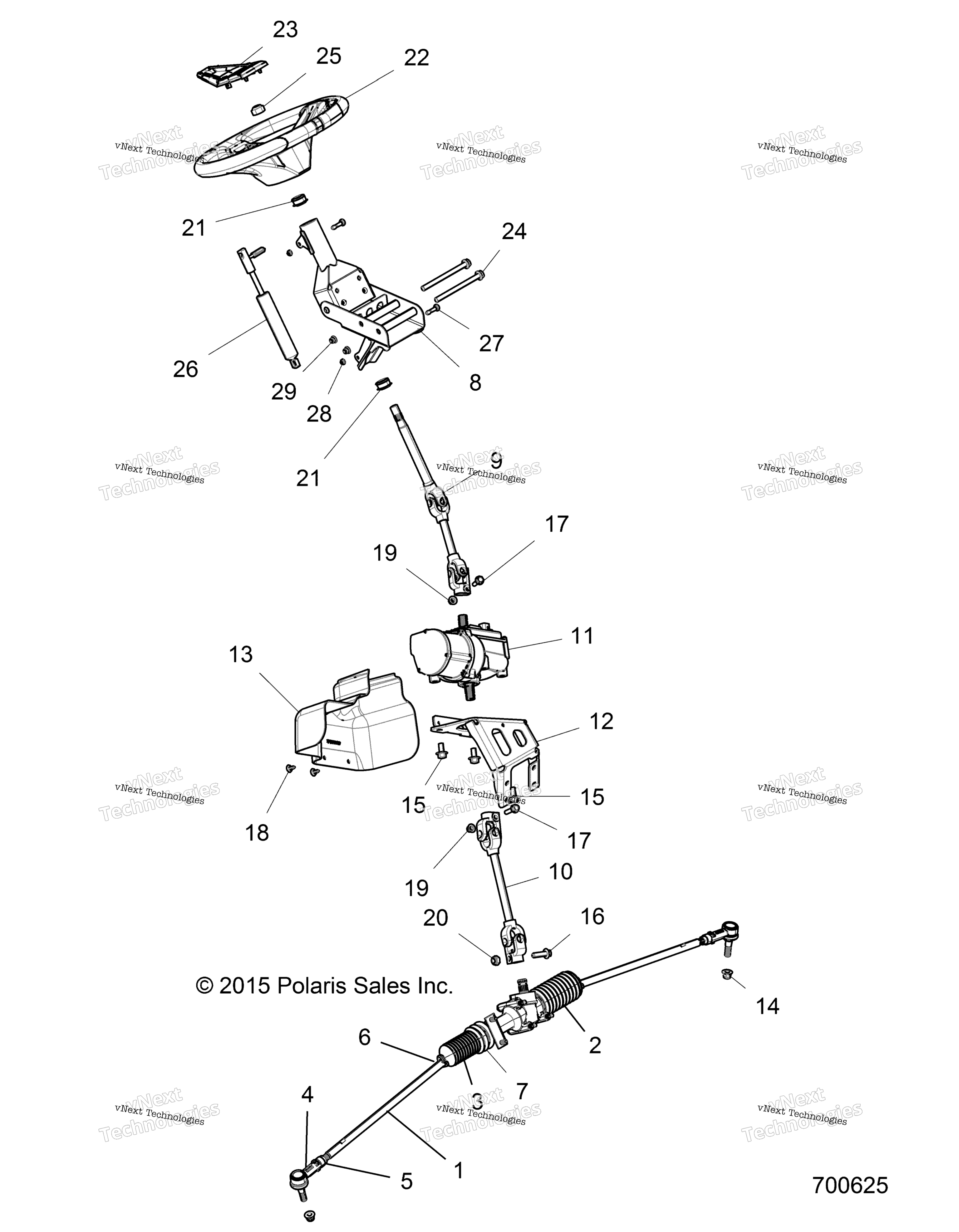 Steering, Power рулевое управление Asm
