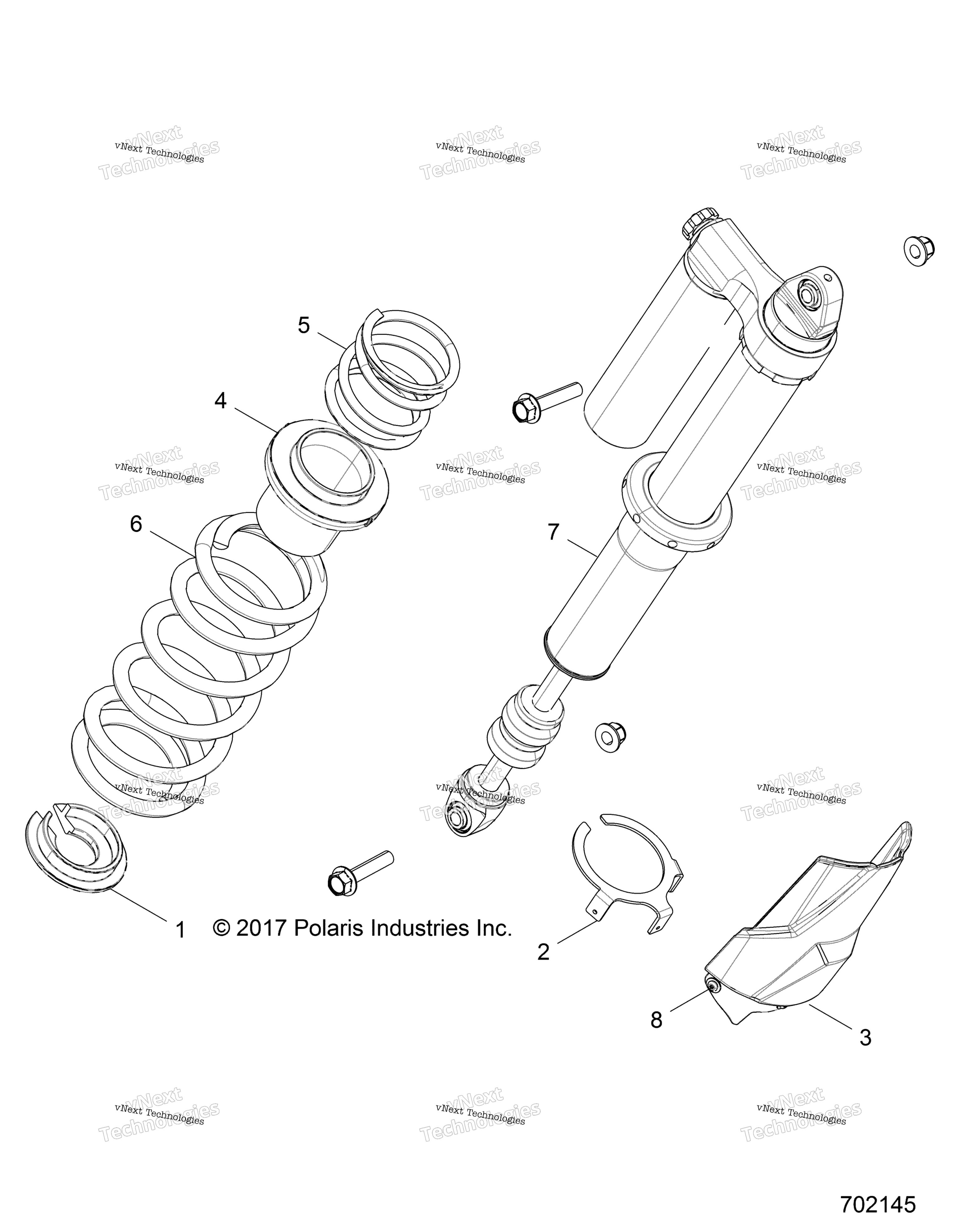 Подвеска, задний амортизатор Mounting