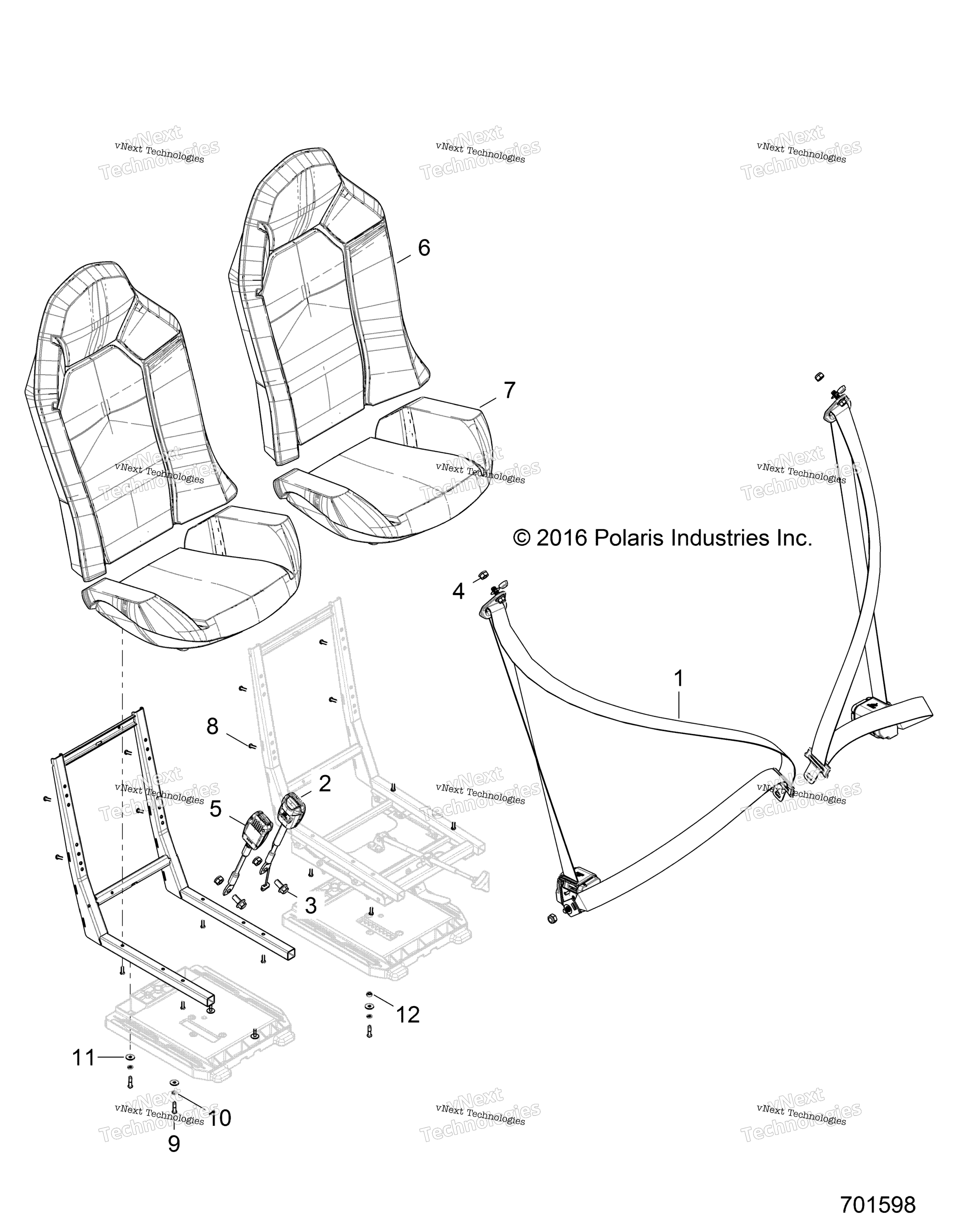 Кузов, сиденье Belt And Mounting Z18vbs87c2/Cu
