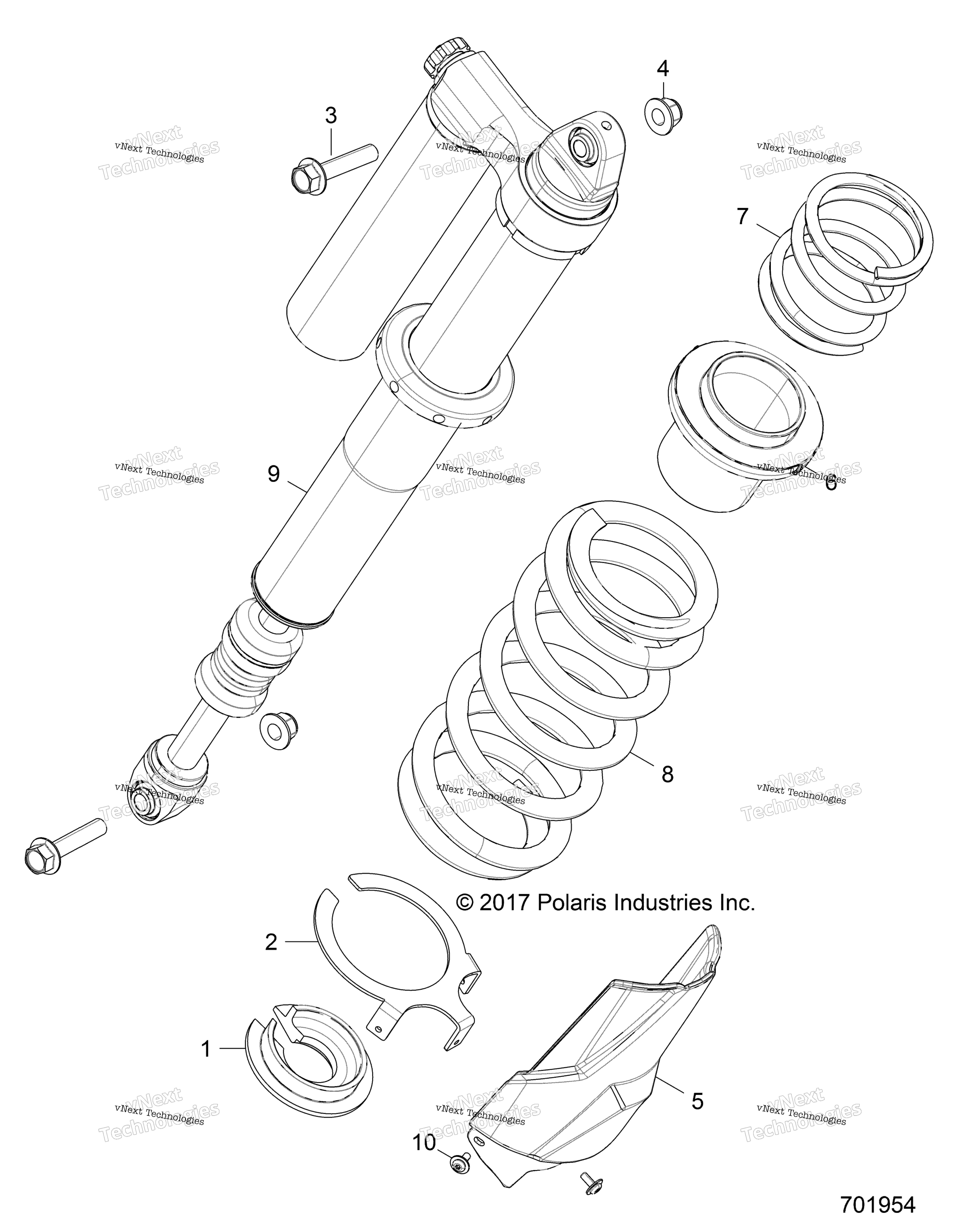 Подвеска, задний амортизатор Mounting