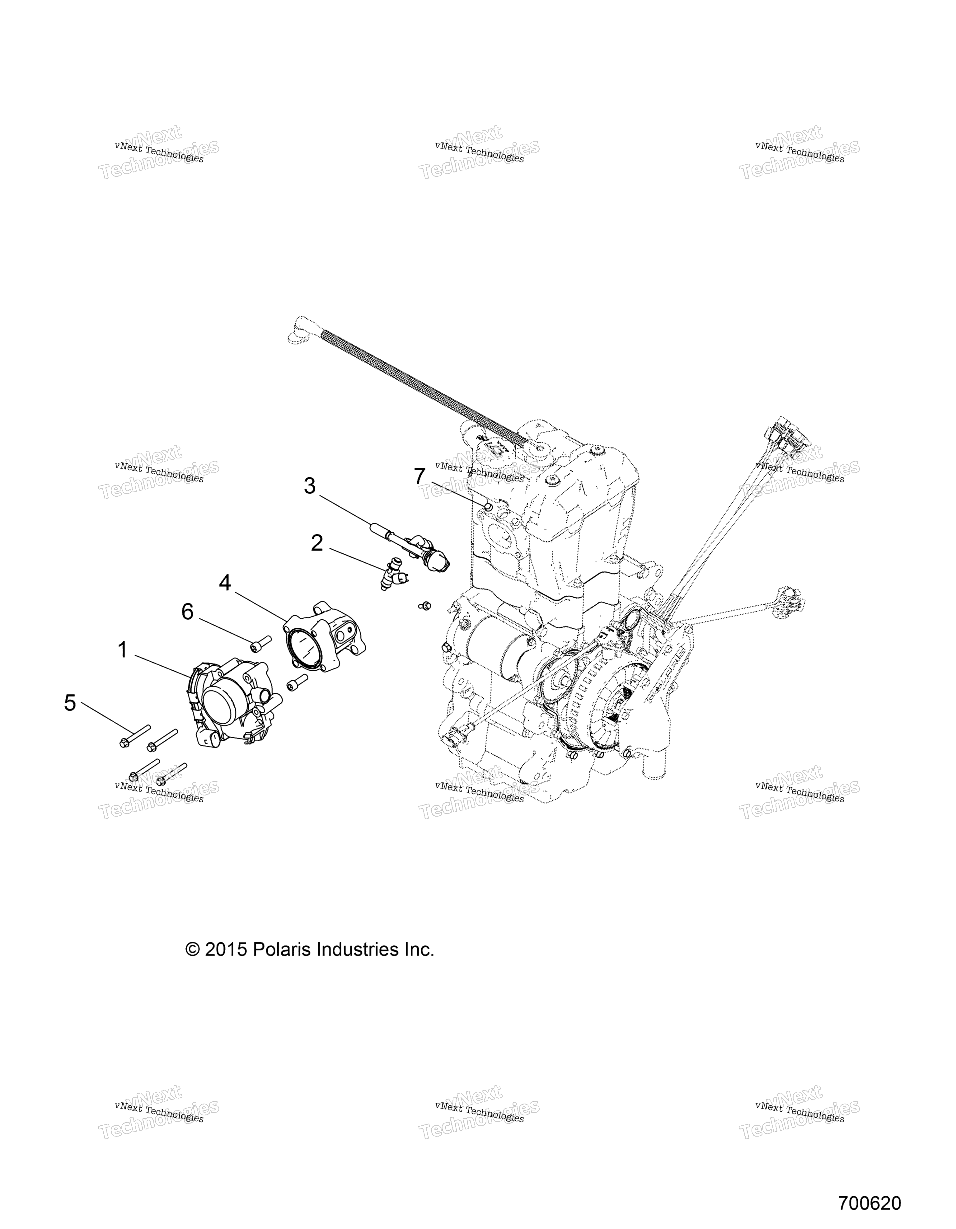 Двигатель, дроссельный узел & Fuel Rail