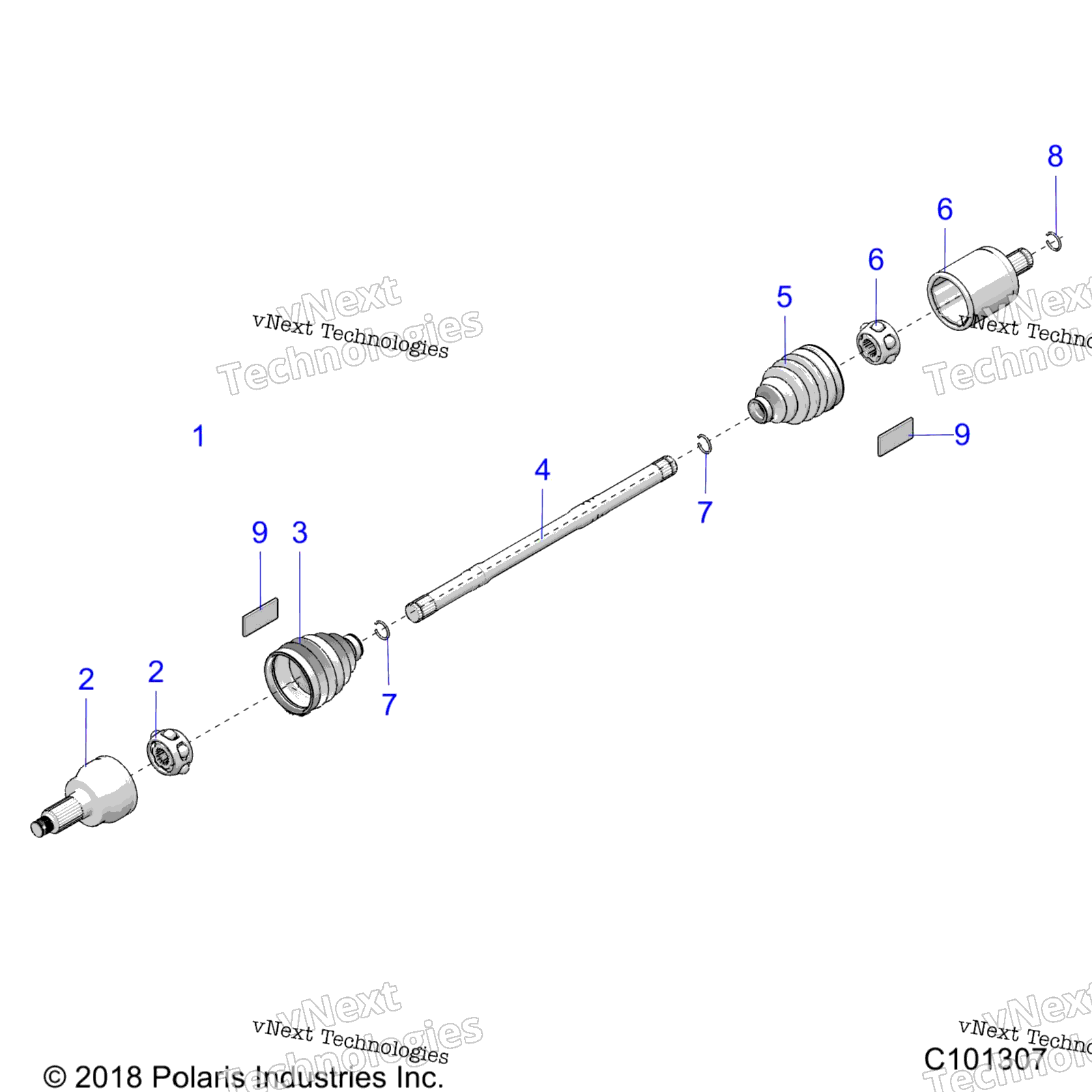 Привод Train, Drive Shaft, Front