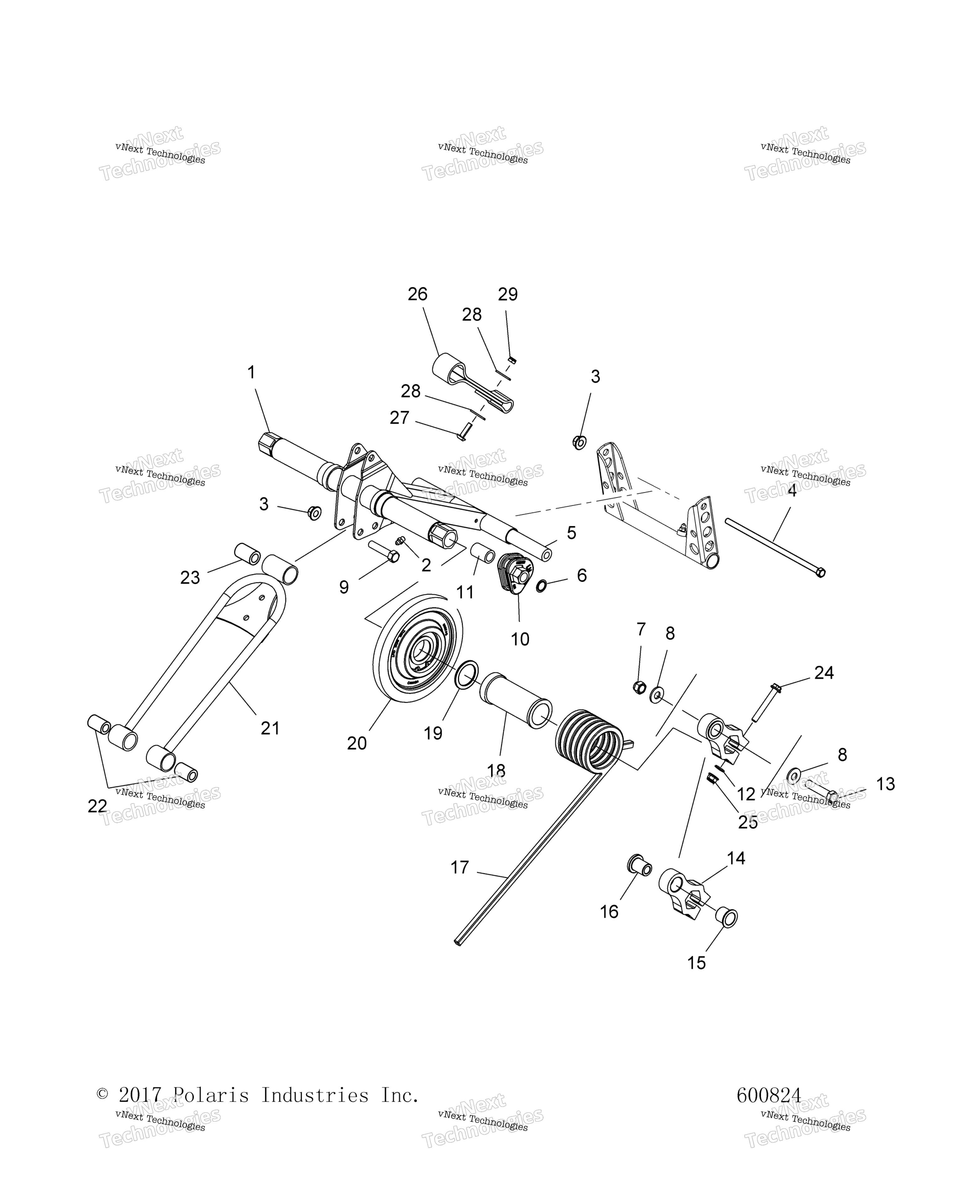 Suspension, Torque Arm, задний