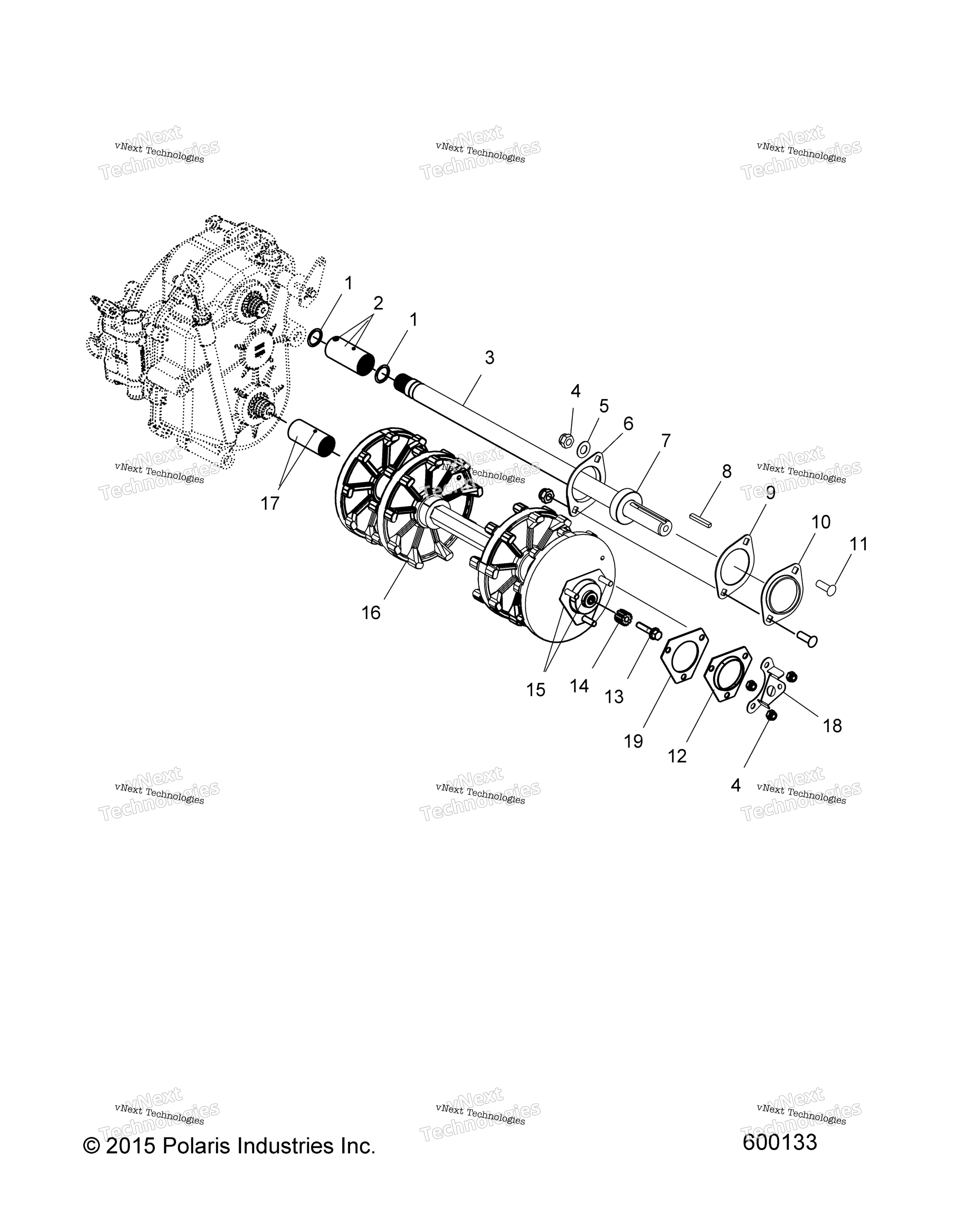 Привод Train, Drive Shaft & Jack Shaft