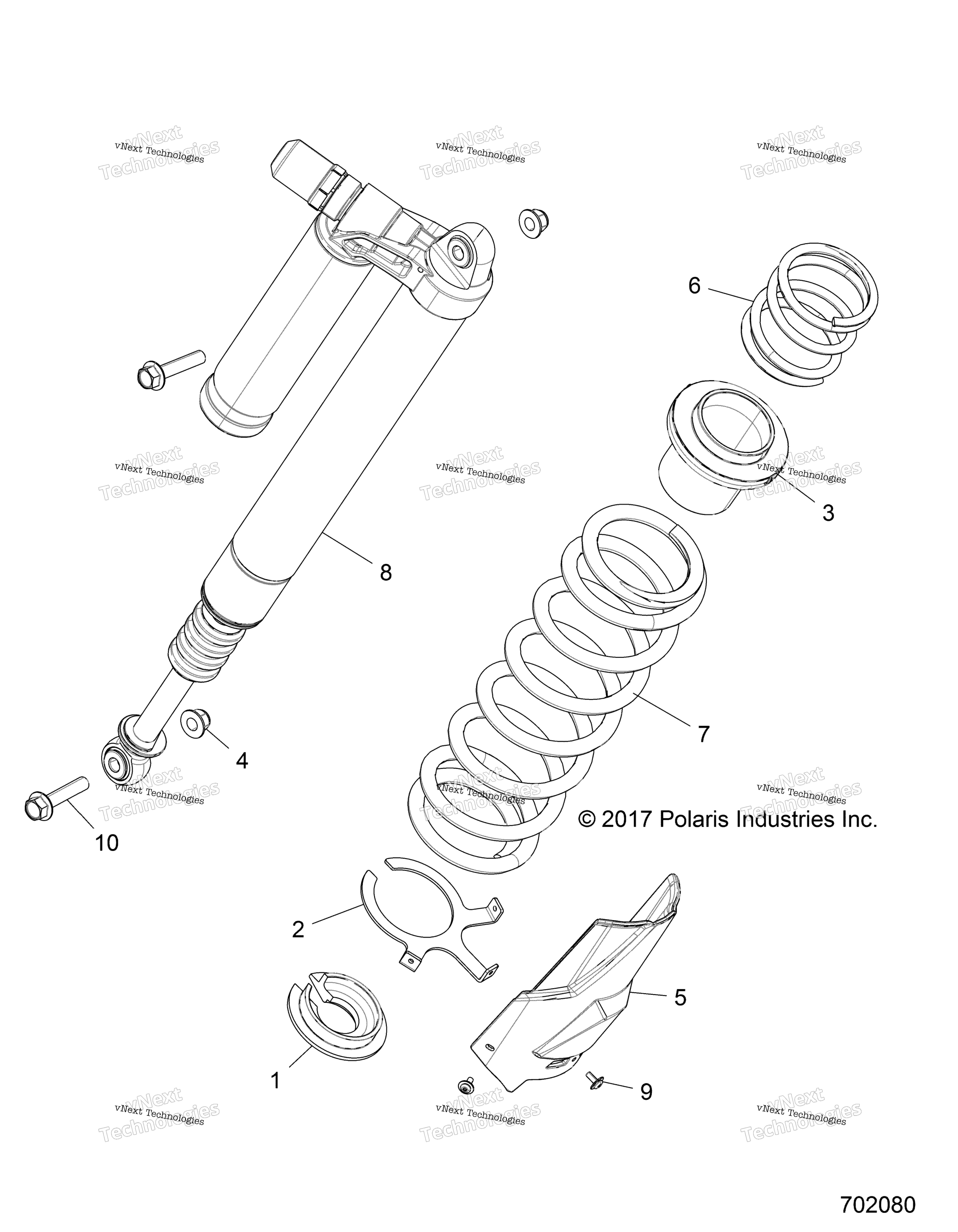 Подвеска, задний амортизатор Mounting