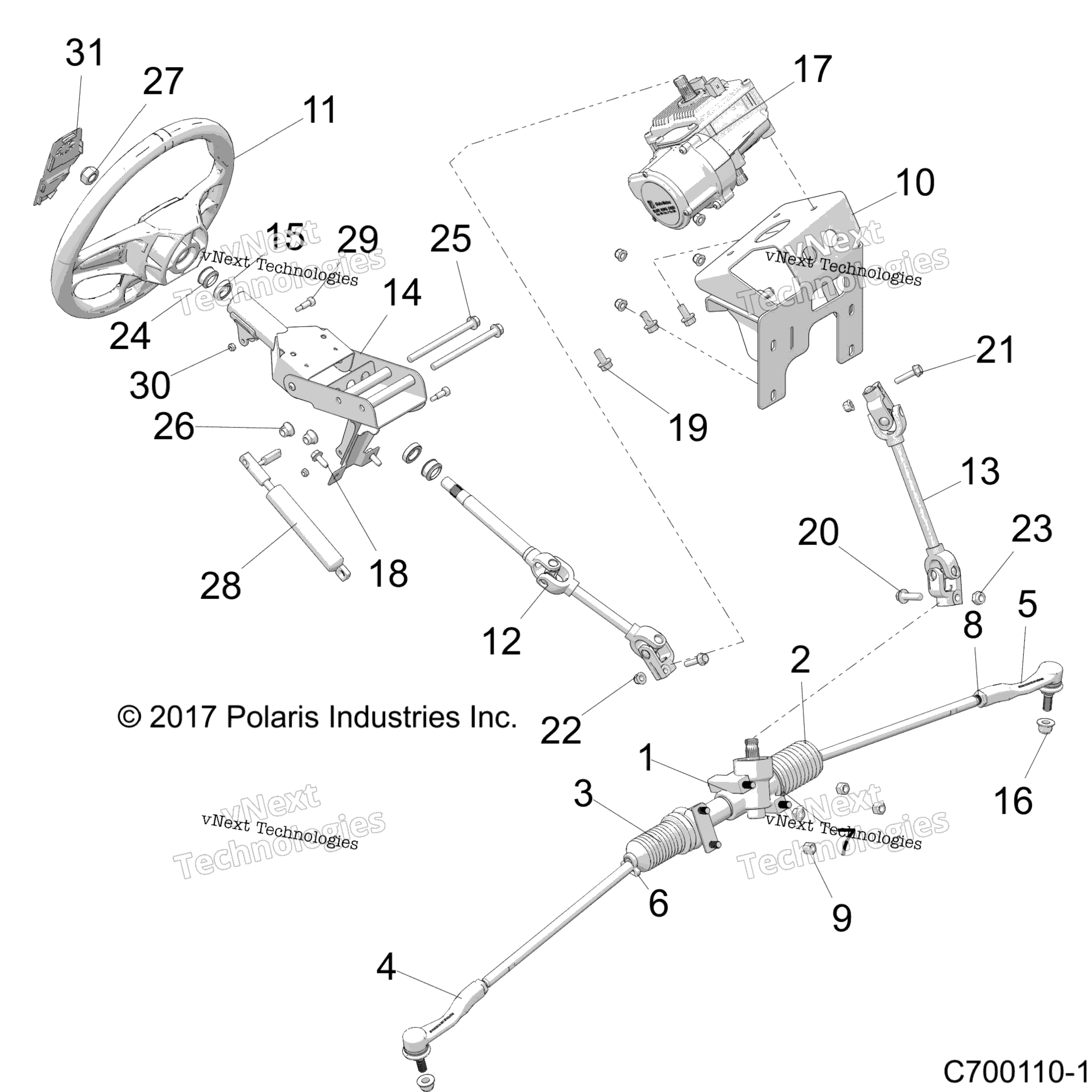 Steering, Power рулевое управление Asm