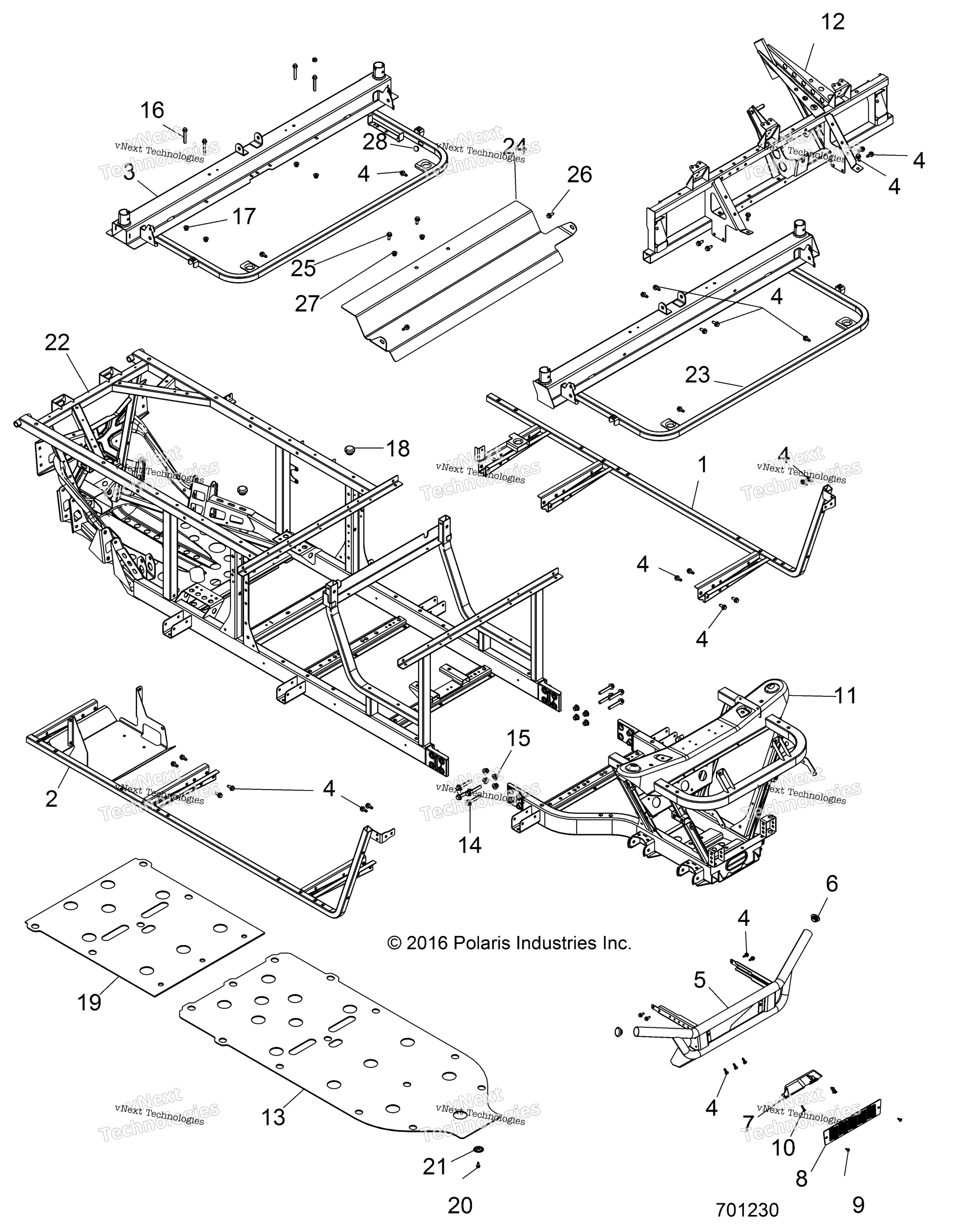 Chassis, рама & передний Bumper R17rna57a1 / A9 / Eam / Nm