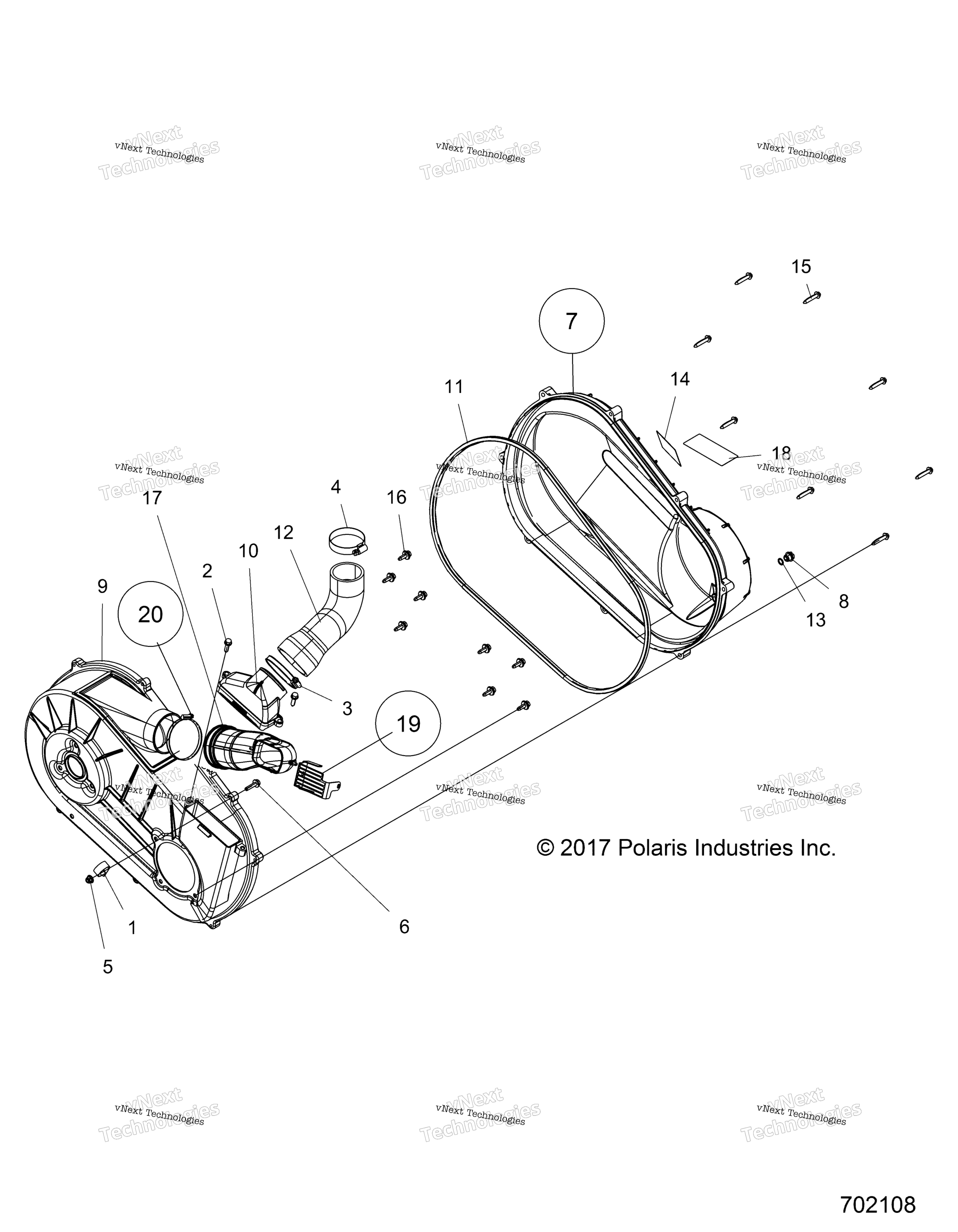 Трансмиссия, крышка сцепления & Ducting R18rna57b1/B9/Ebv