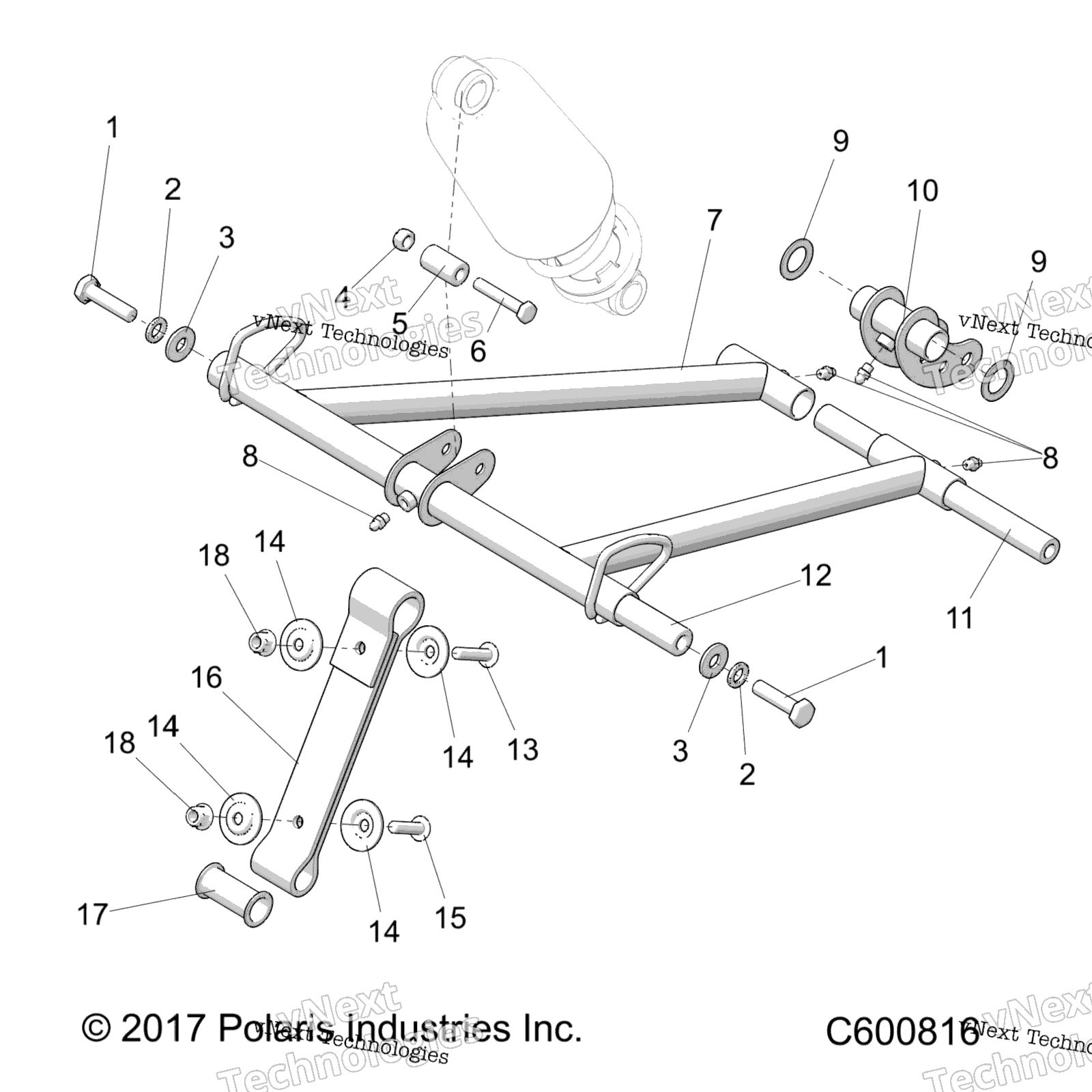 Suspension, Torque Arm, передний All Options
