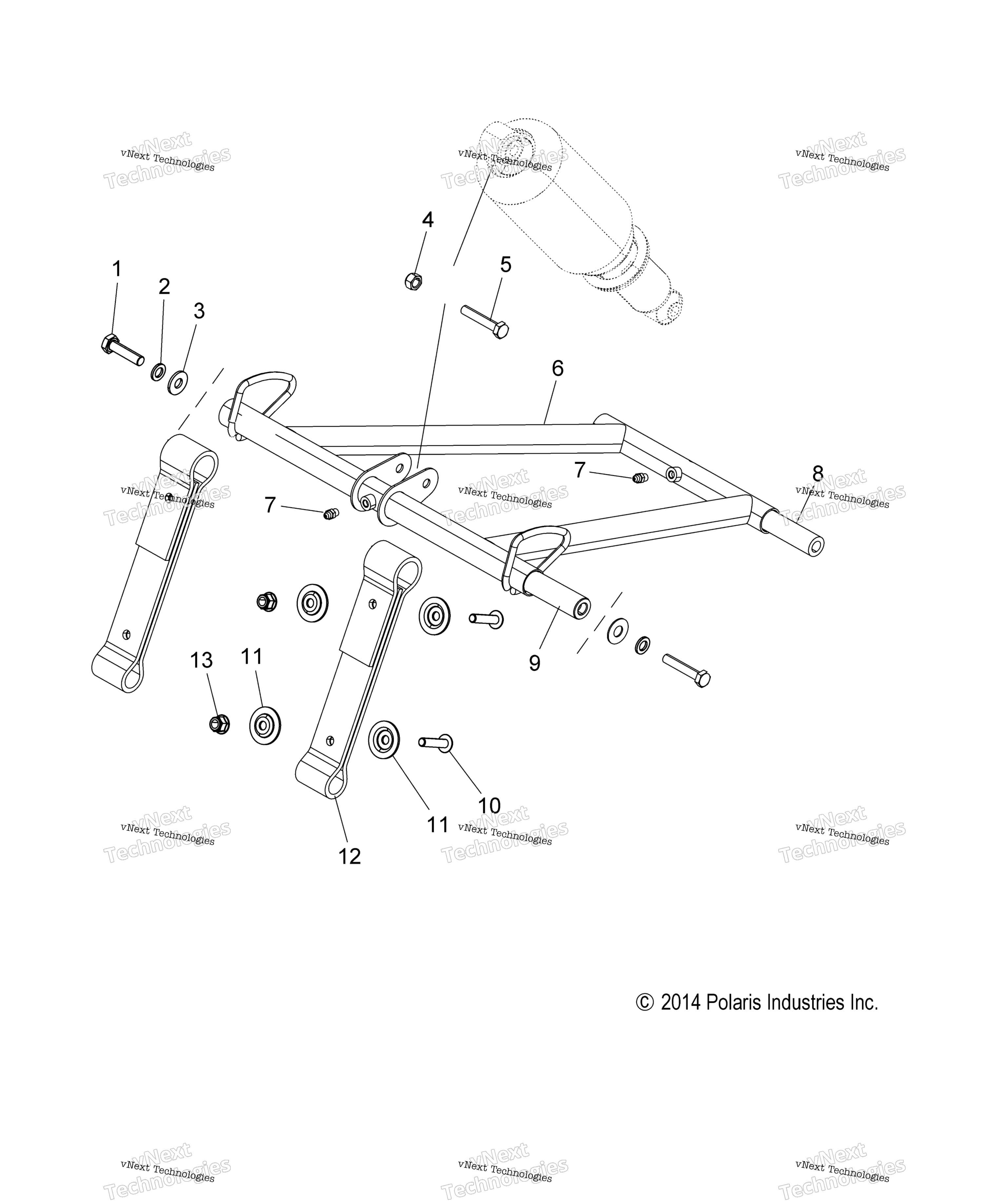 Suspension, Torque Arm, передний