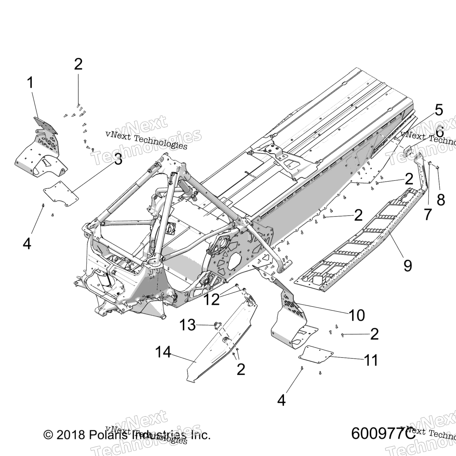Chassis, сцепление защита / Footrests / Running Boards