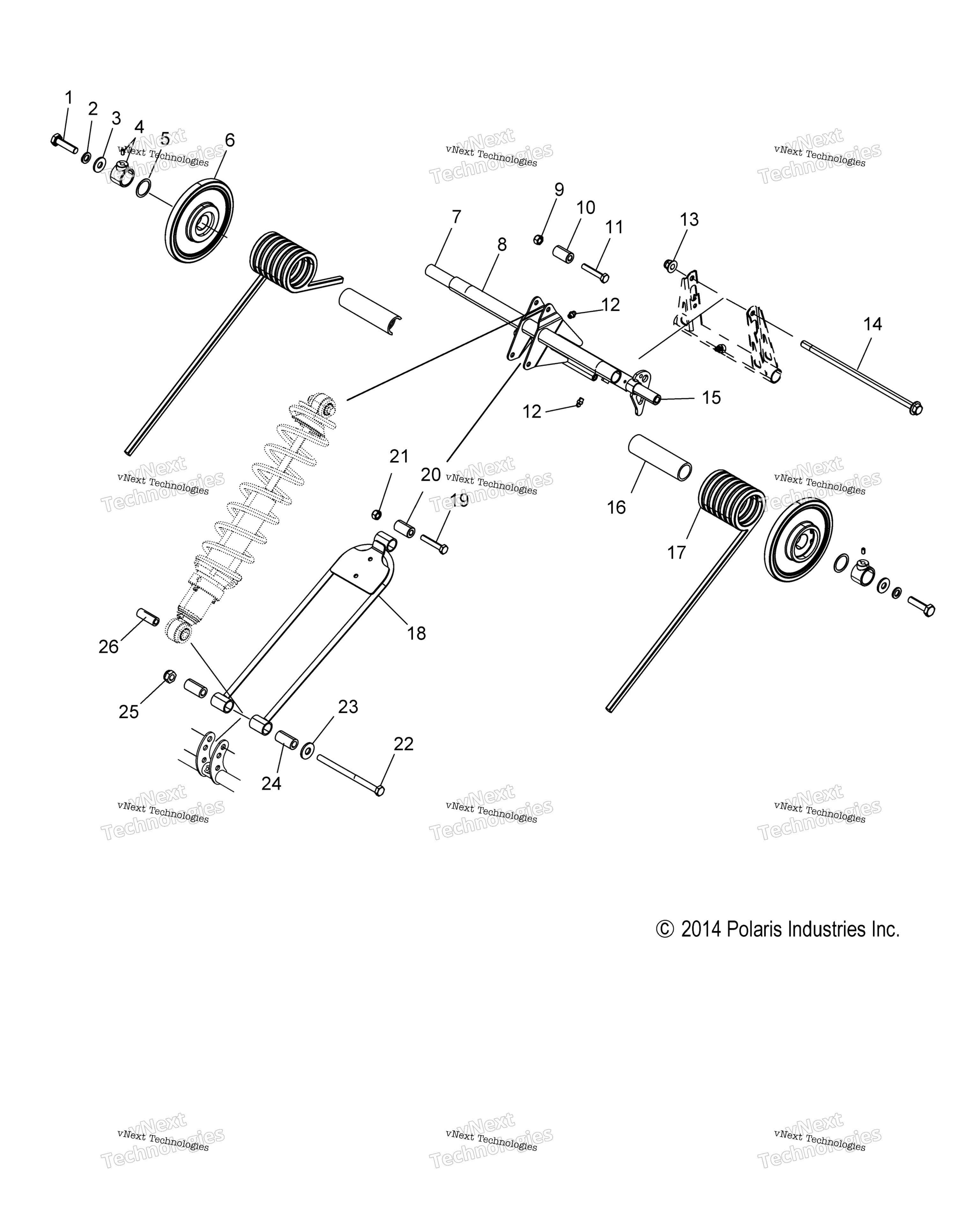 Suspension, Torque Arm, задний