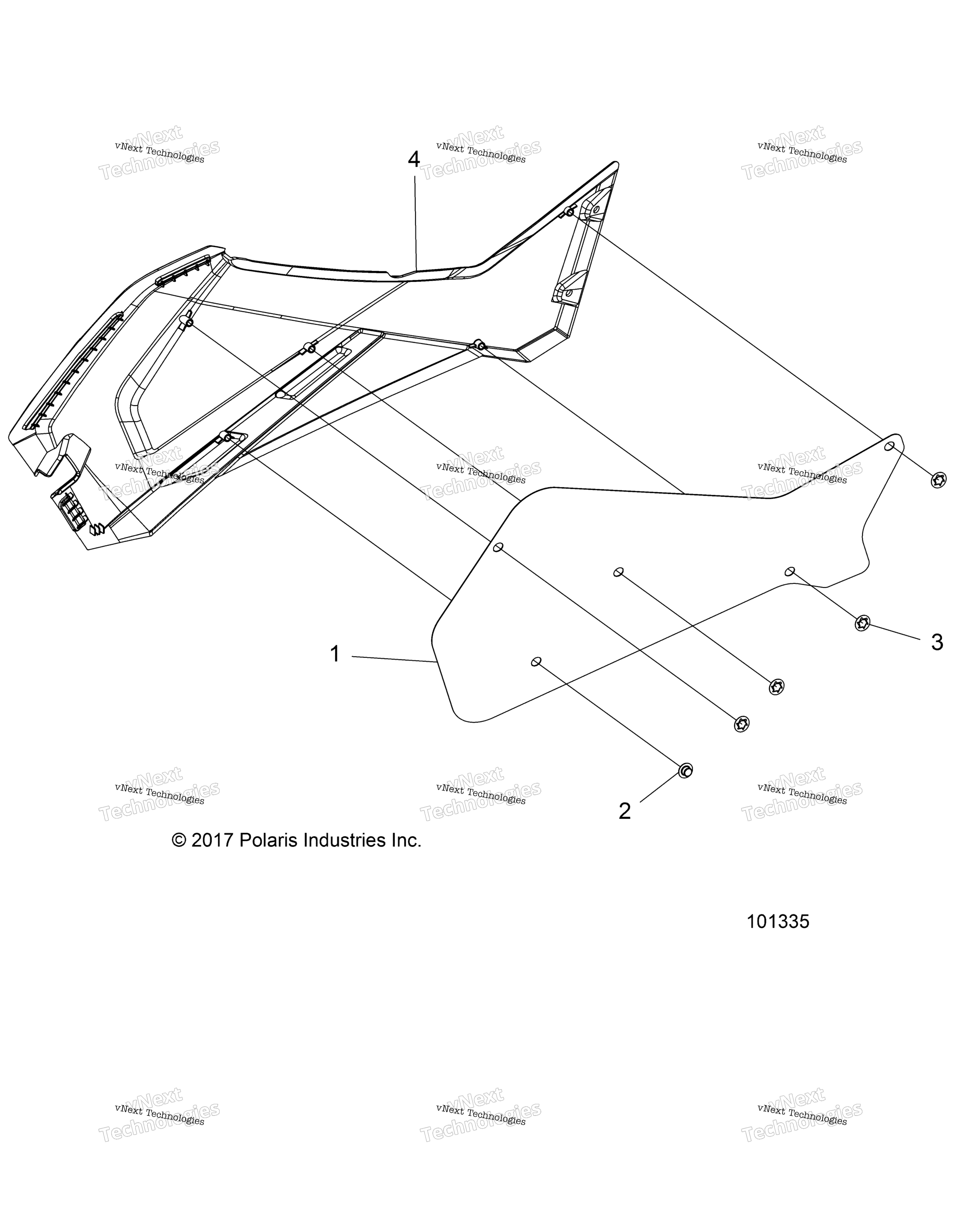 Body, Right Hand Side панель Heat Shield и Hardware 2 Up