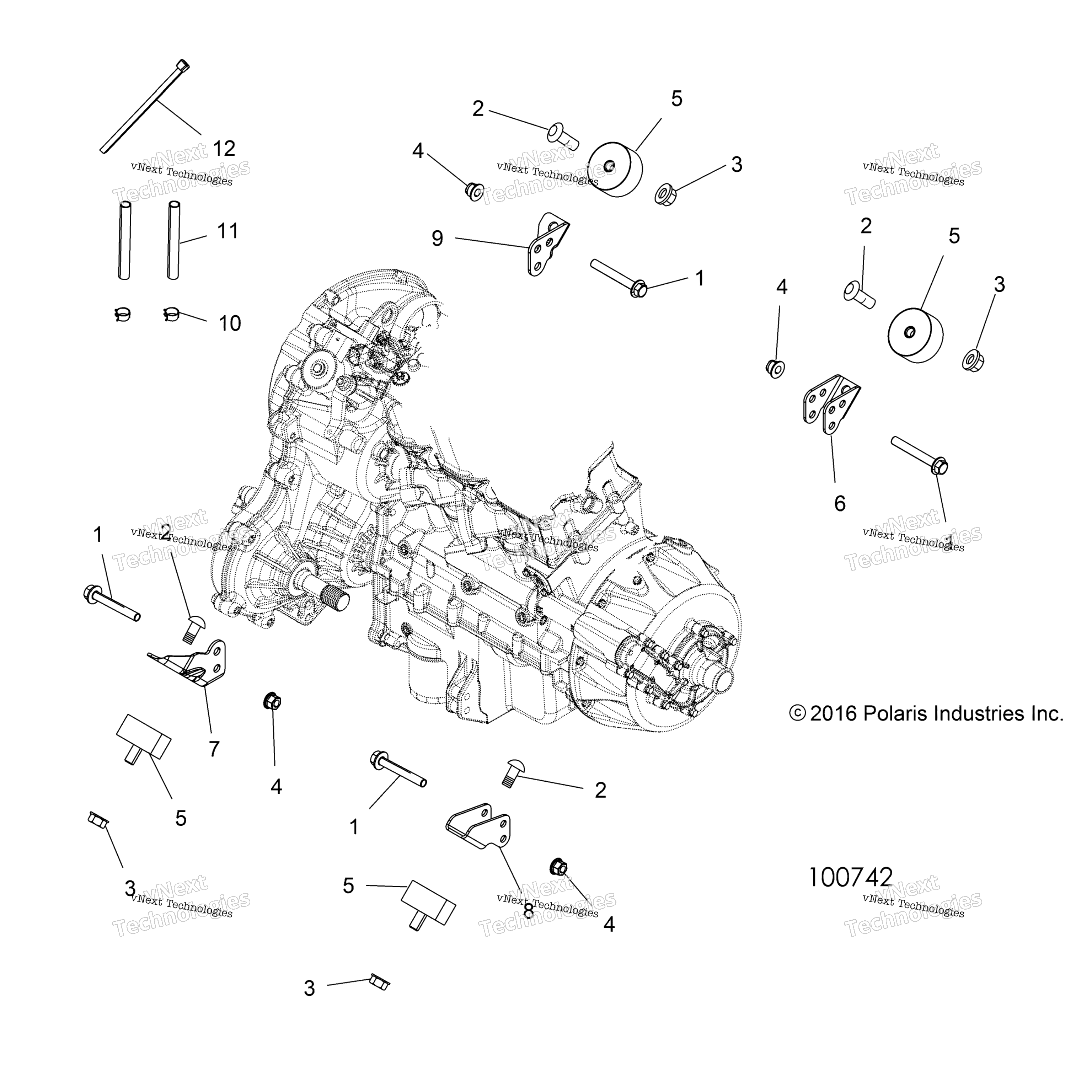 Двигатель, крепление And Transmission Mounting