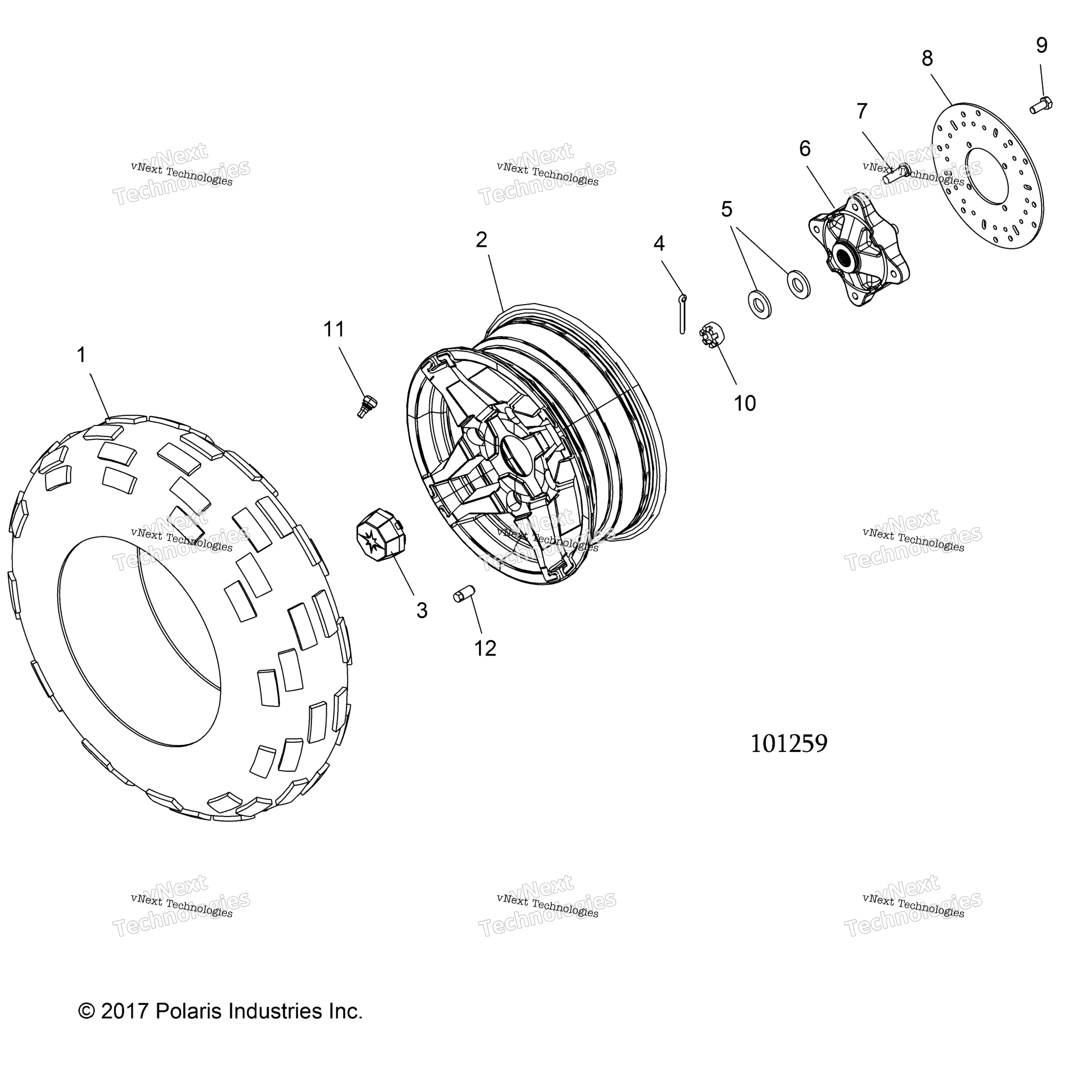Колёса, передние Tire & Brake Disc