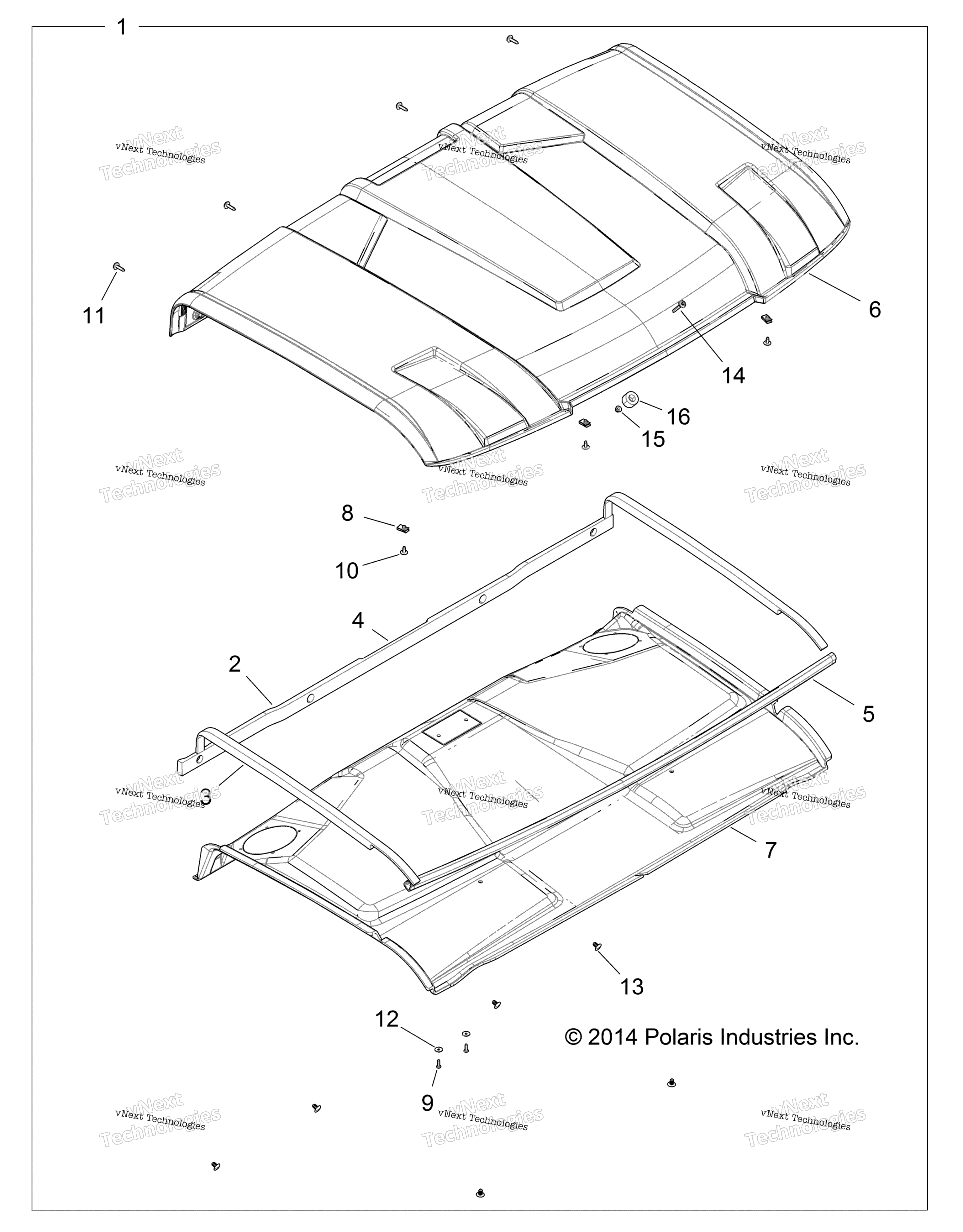 Body, Roof R16rtu87a9 / As / B9 / Bs