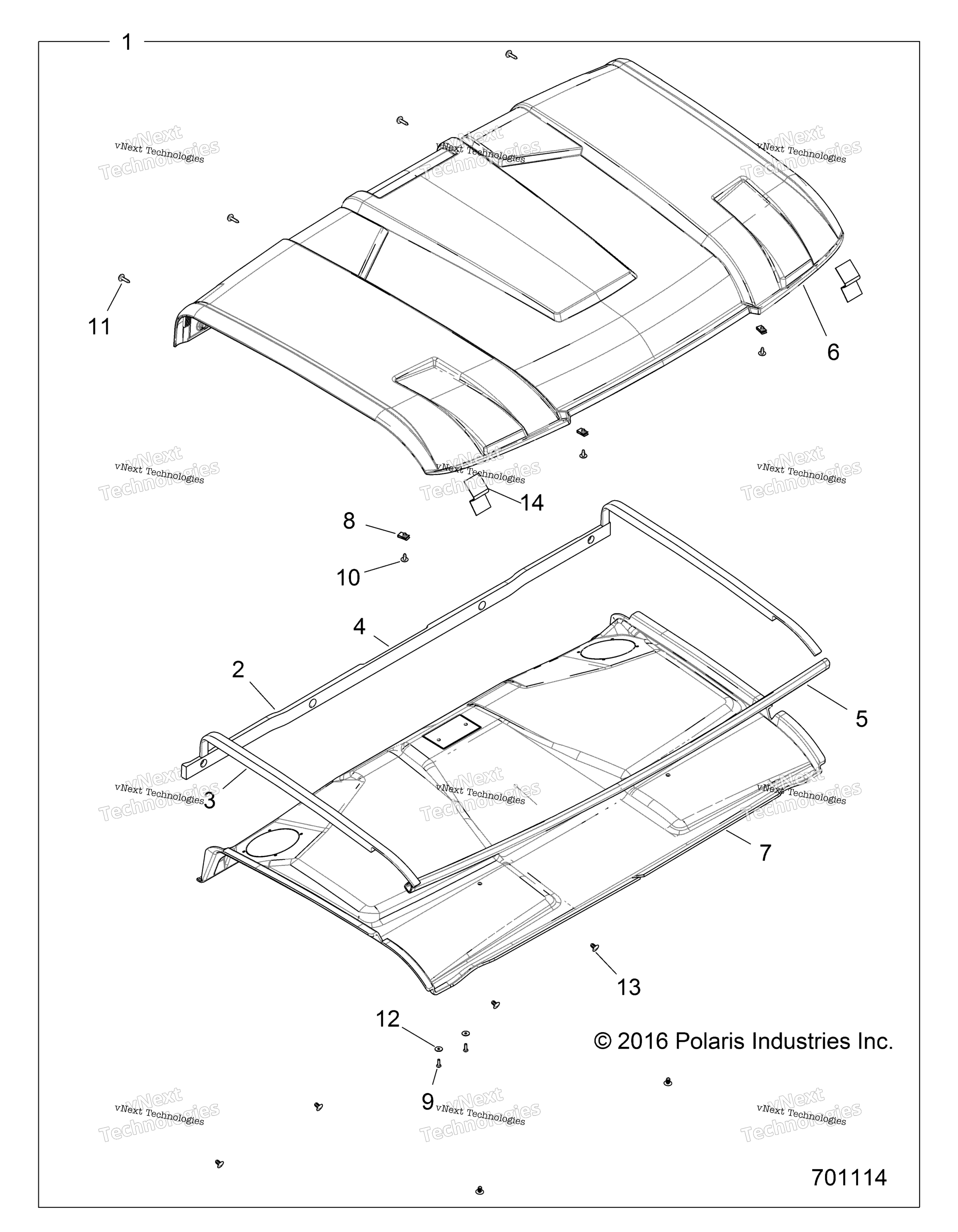 Body, Roof R17rtu99av / Bv / At / Bt