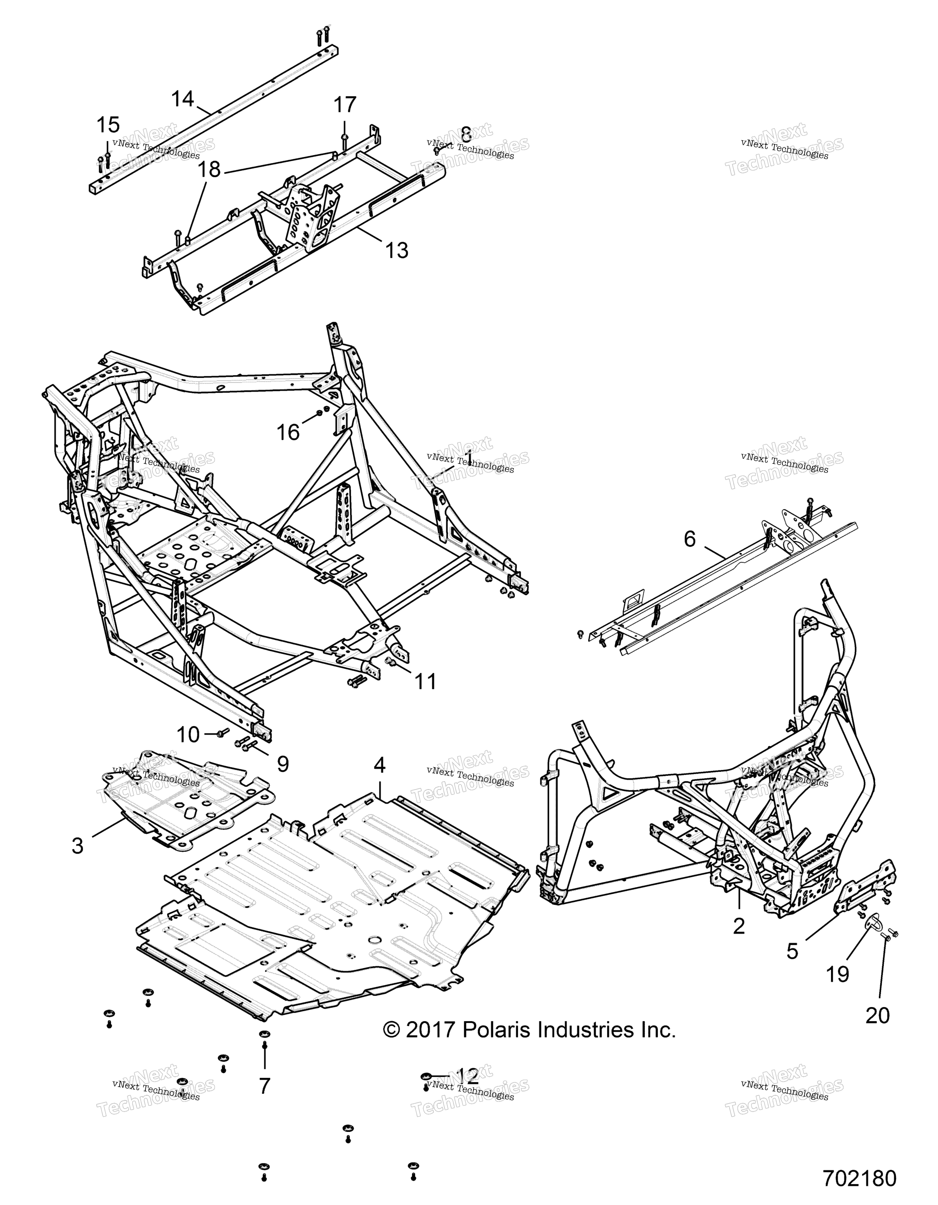 Шасси, основная рама And Skid Plates