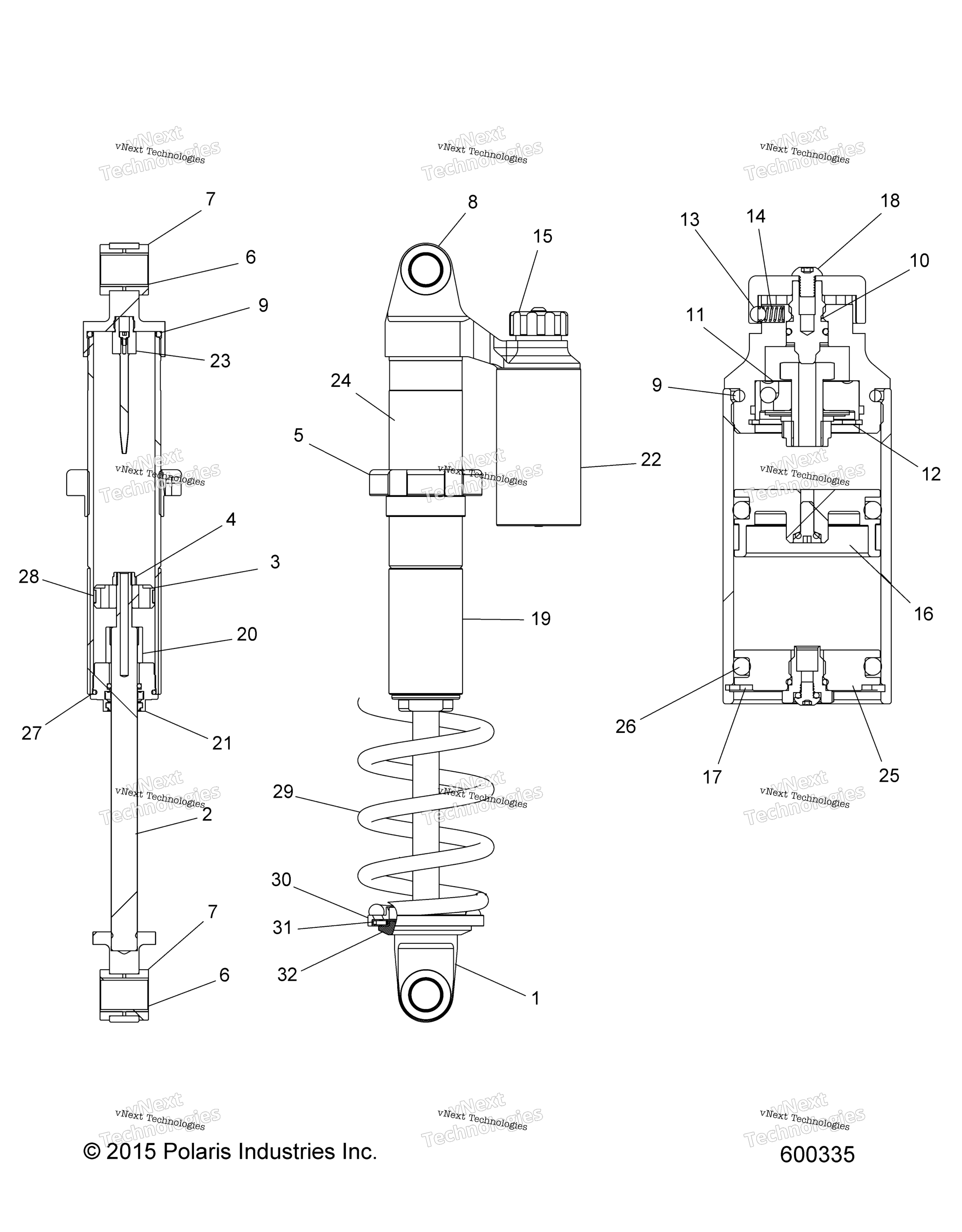 Suspension, Shock, задний Track (600335)