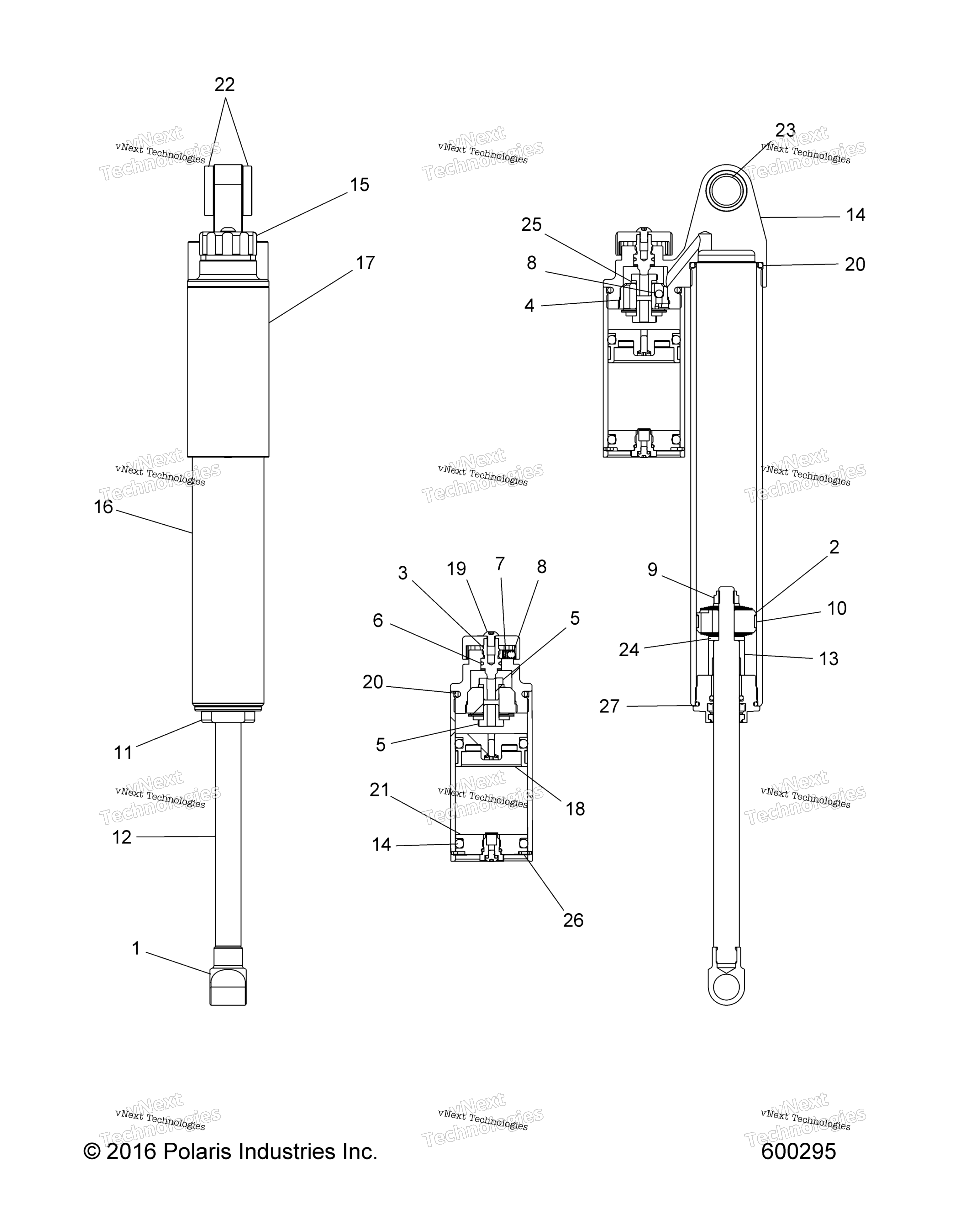 Suspension, Shock, задний Track All Options
