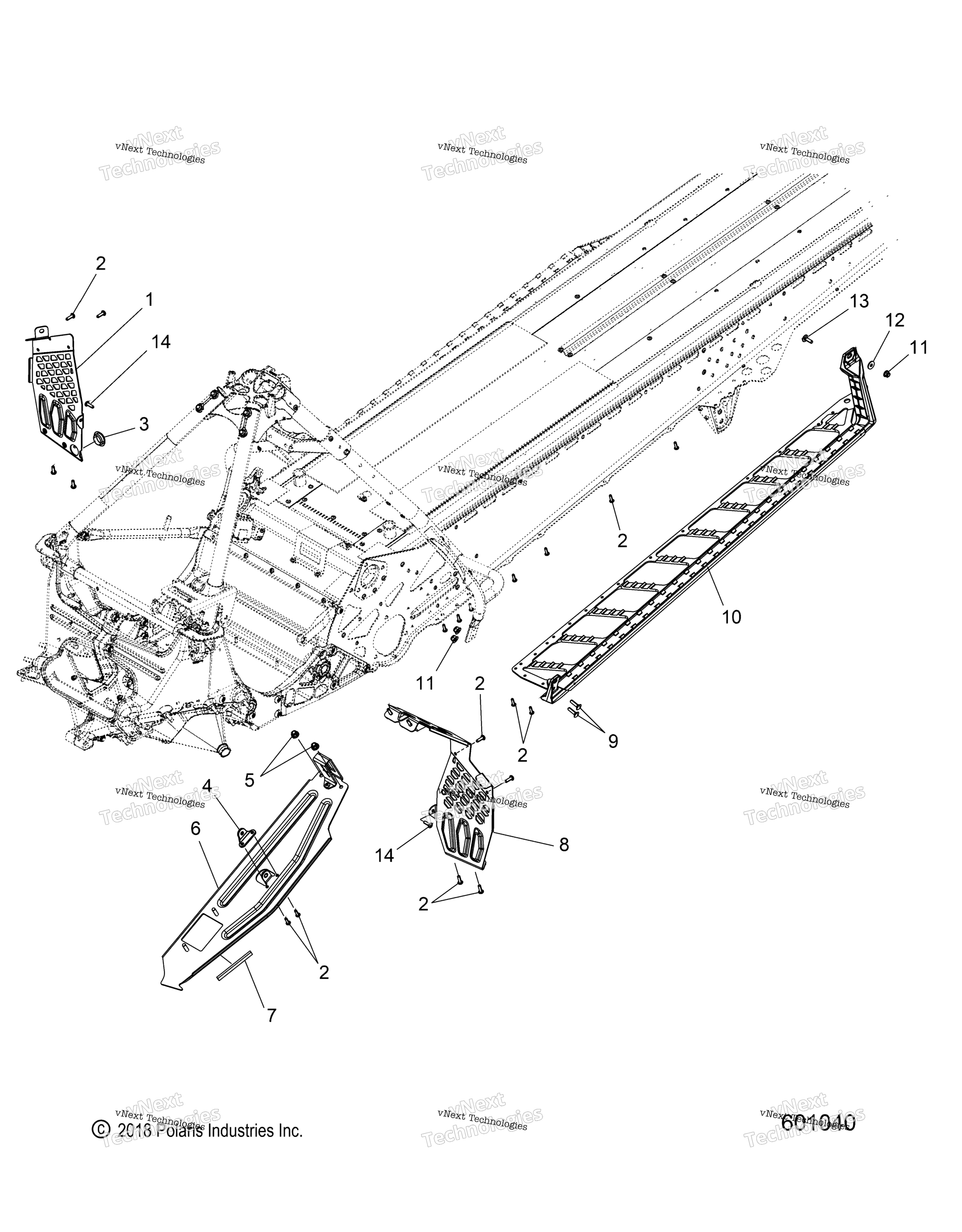 Chassis, сцепление Guard, Footrests, и Running Boards All Options
