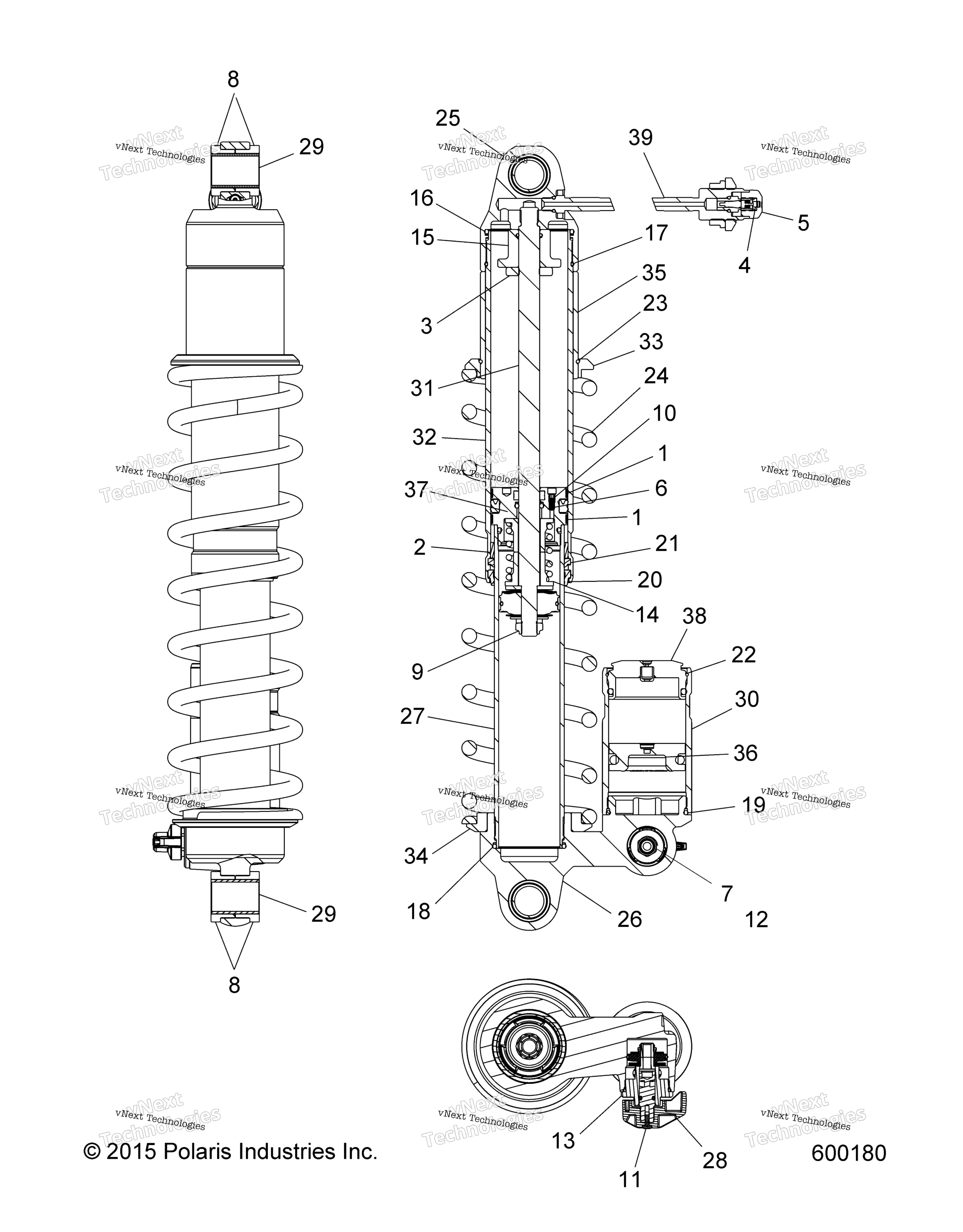 Suspension, Shock, задний Track (600180)