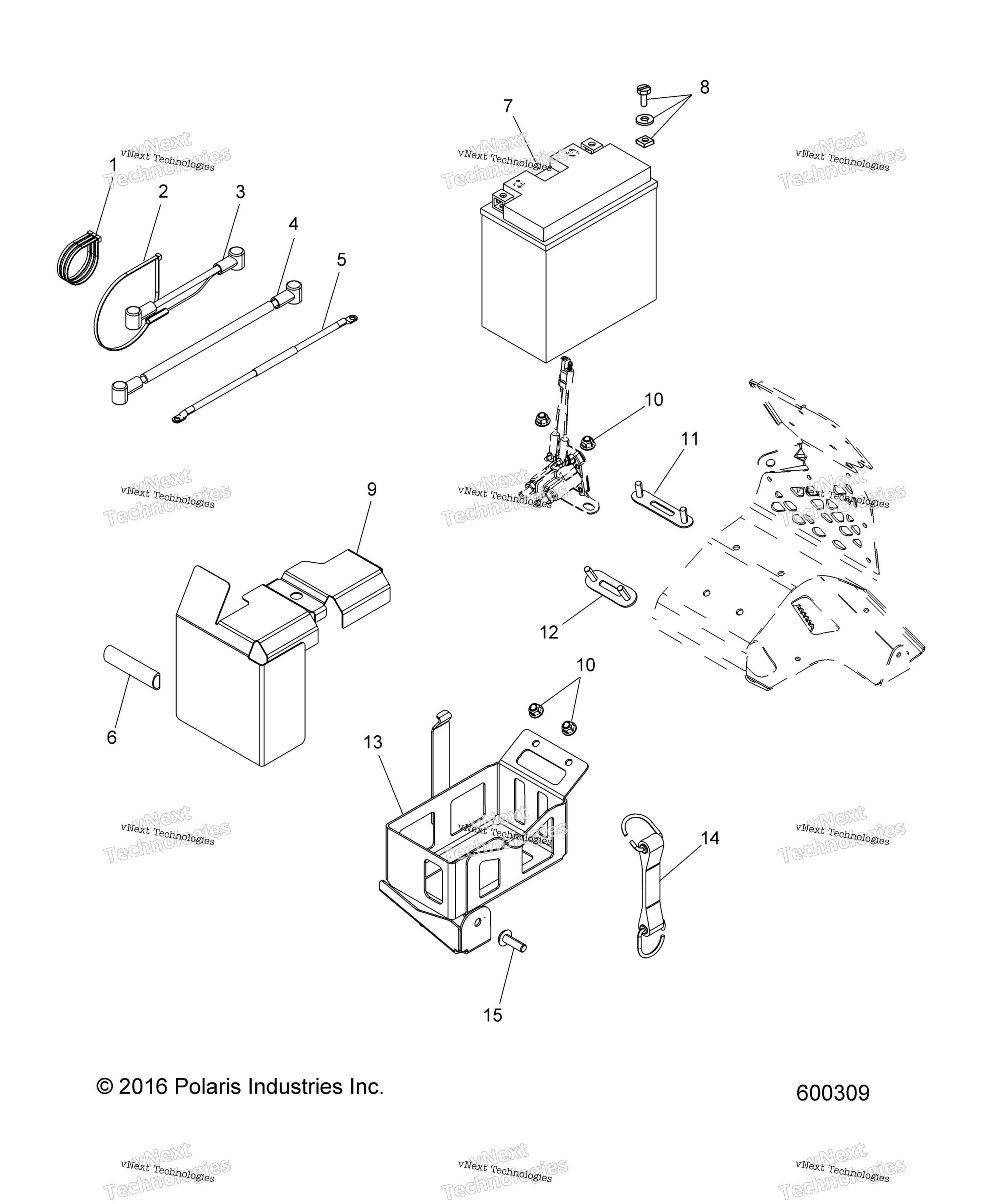 Electrical, аккумулятор / Box & Cables E.S. Option