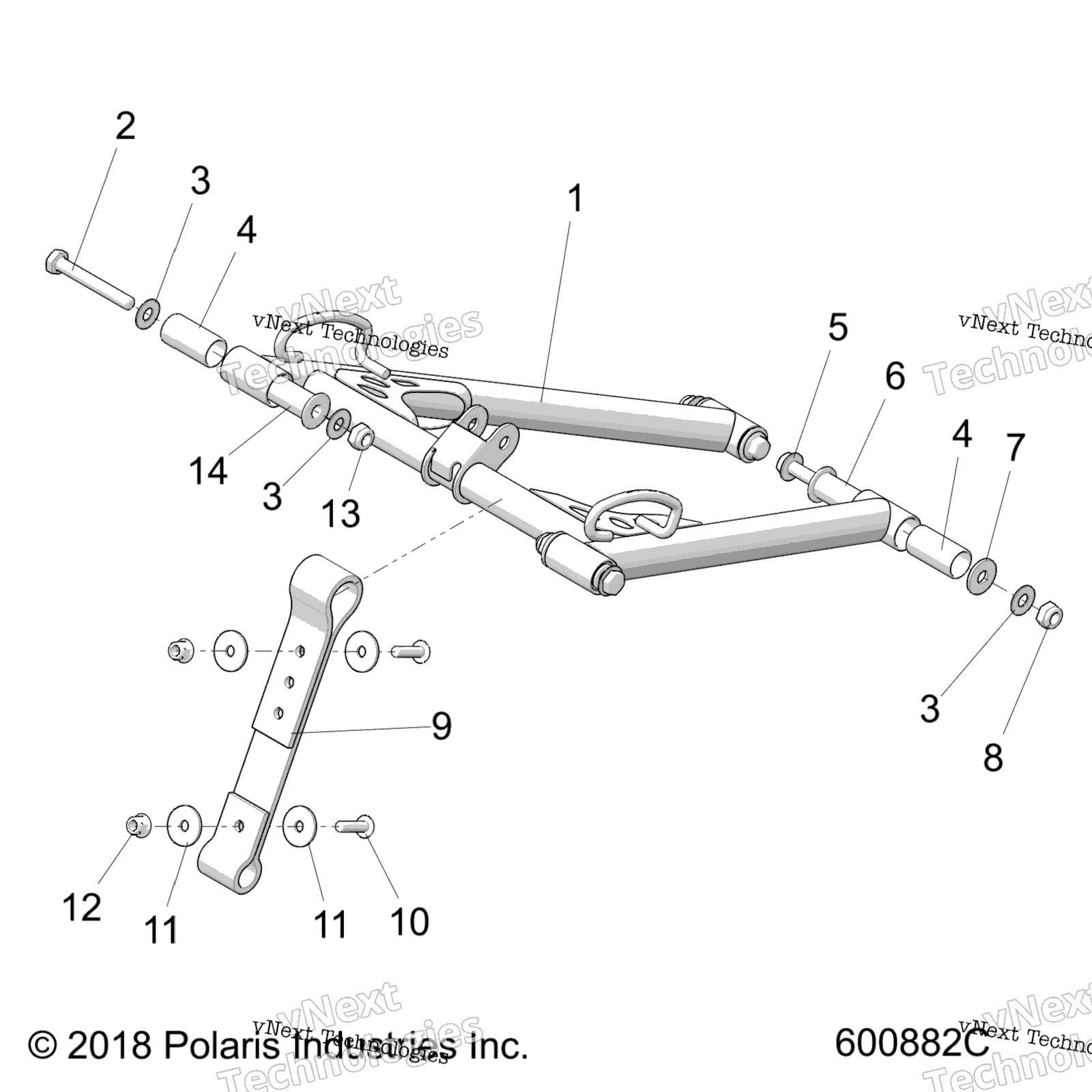 Suspension, Torque Arm, передний