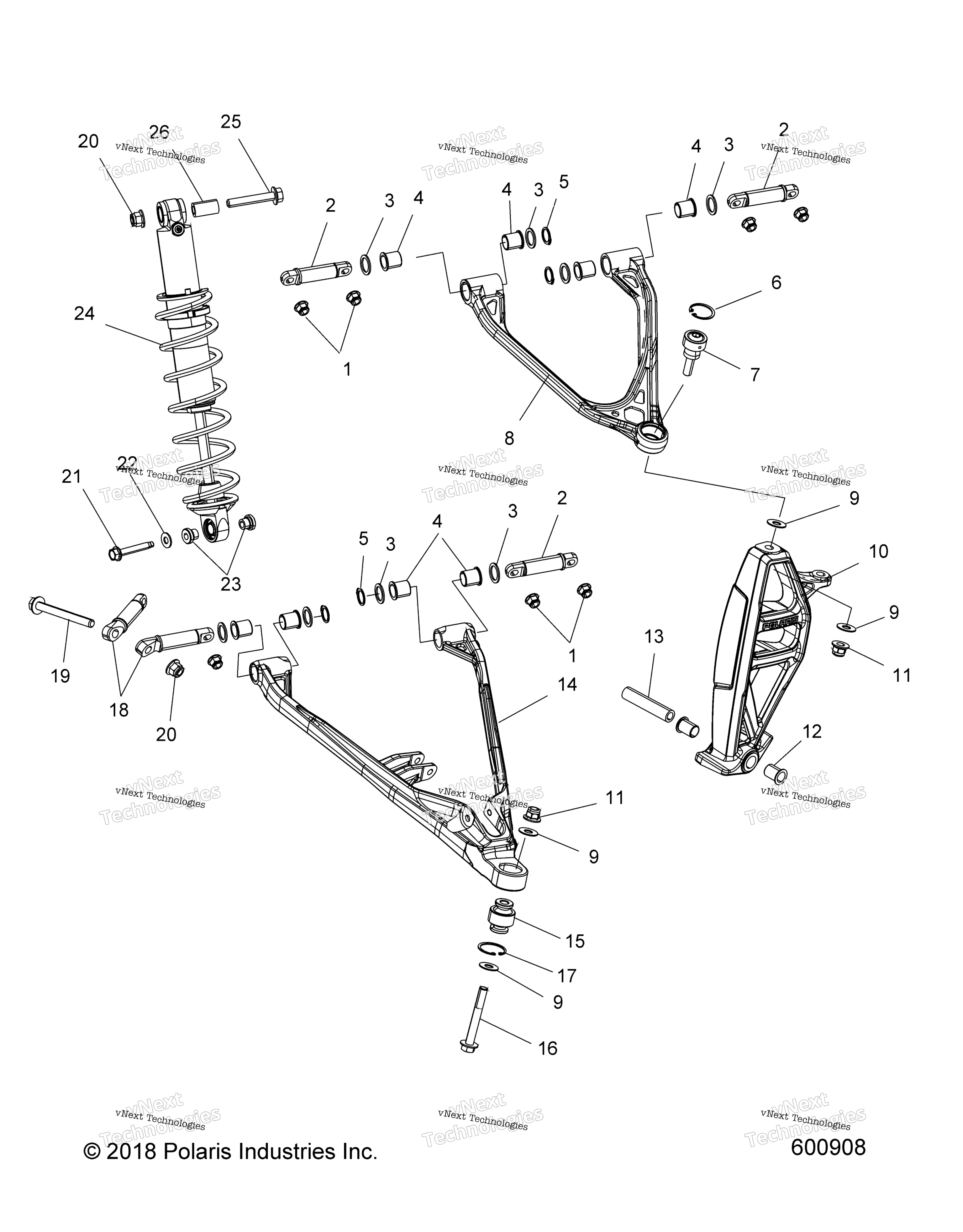 Suspension, управление Arms & Spindle