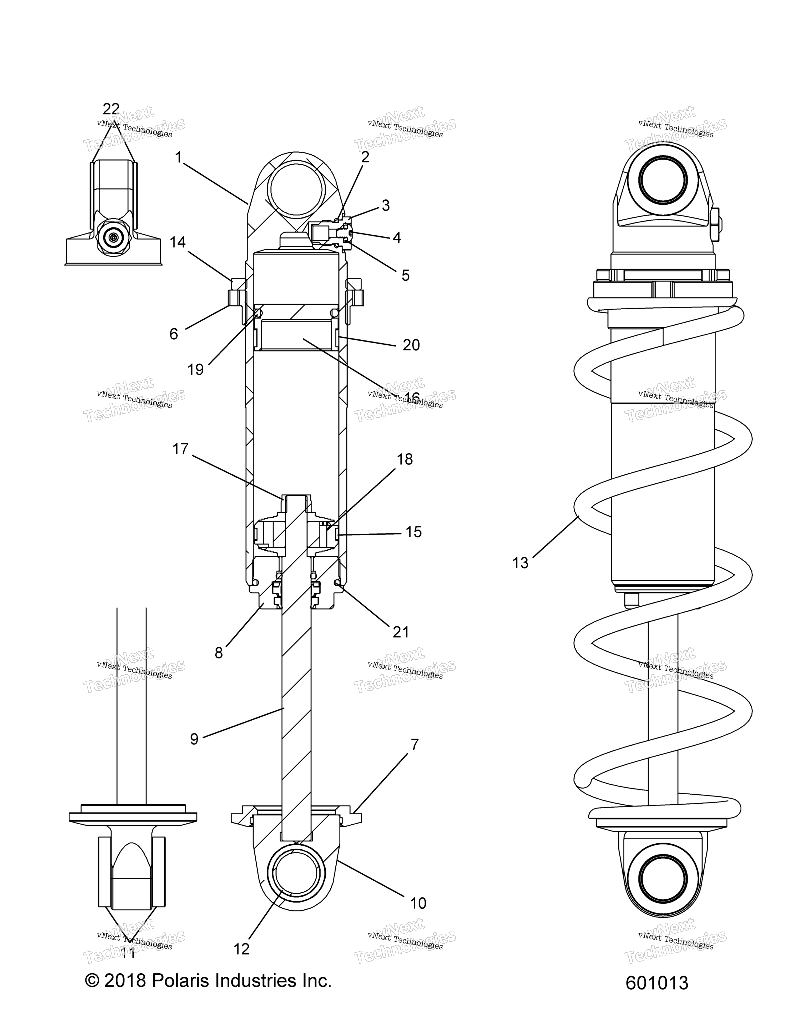 Suspension, Shock, передний Track S19efk8rs / Efm8rs (601013)